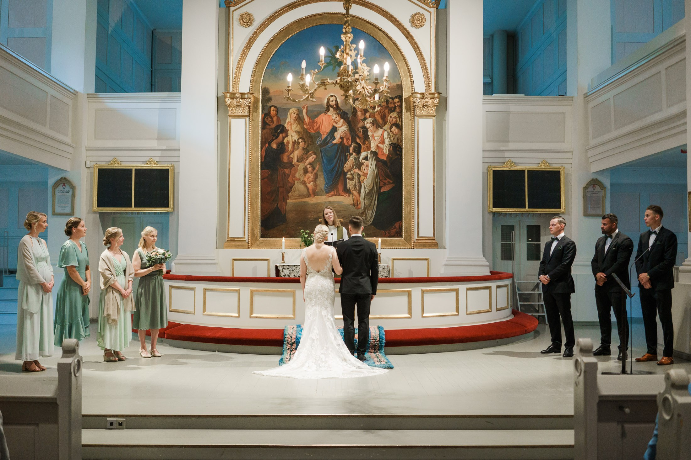 Hääkuvaus Klaus K, Rake-sali ja Helsingin vanha kirkko