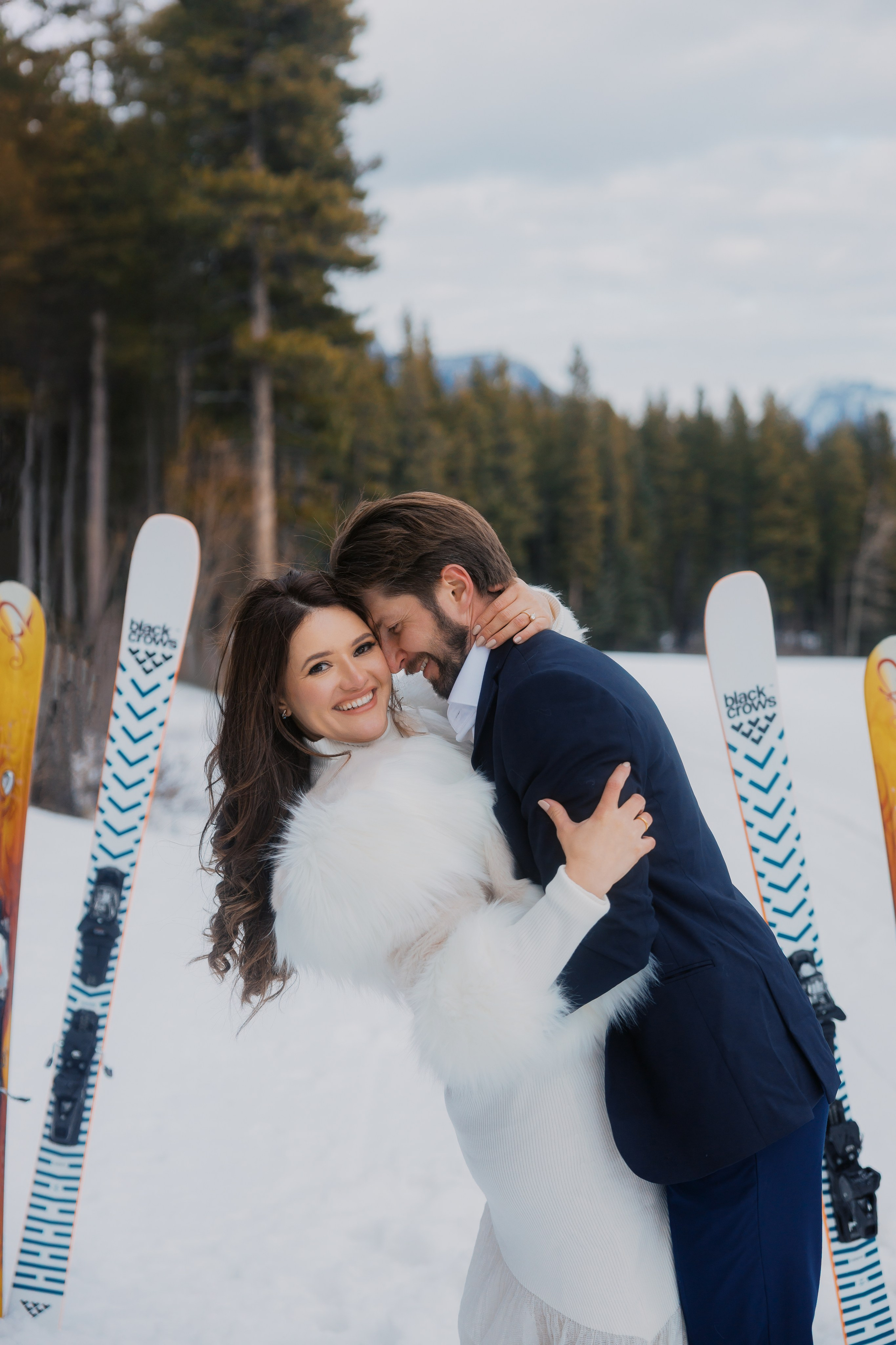 Ski engagement session. Home
