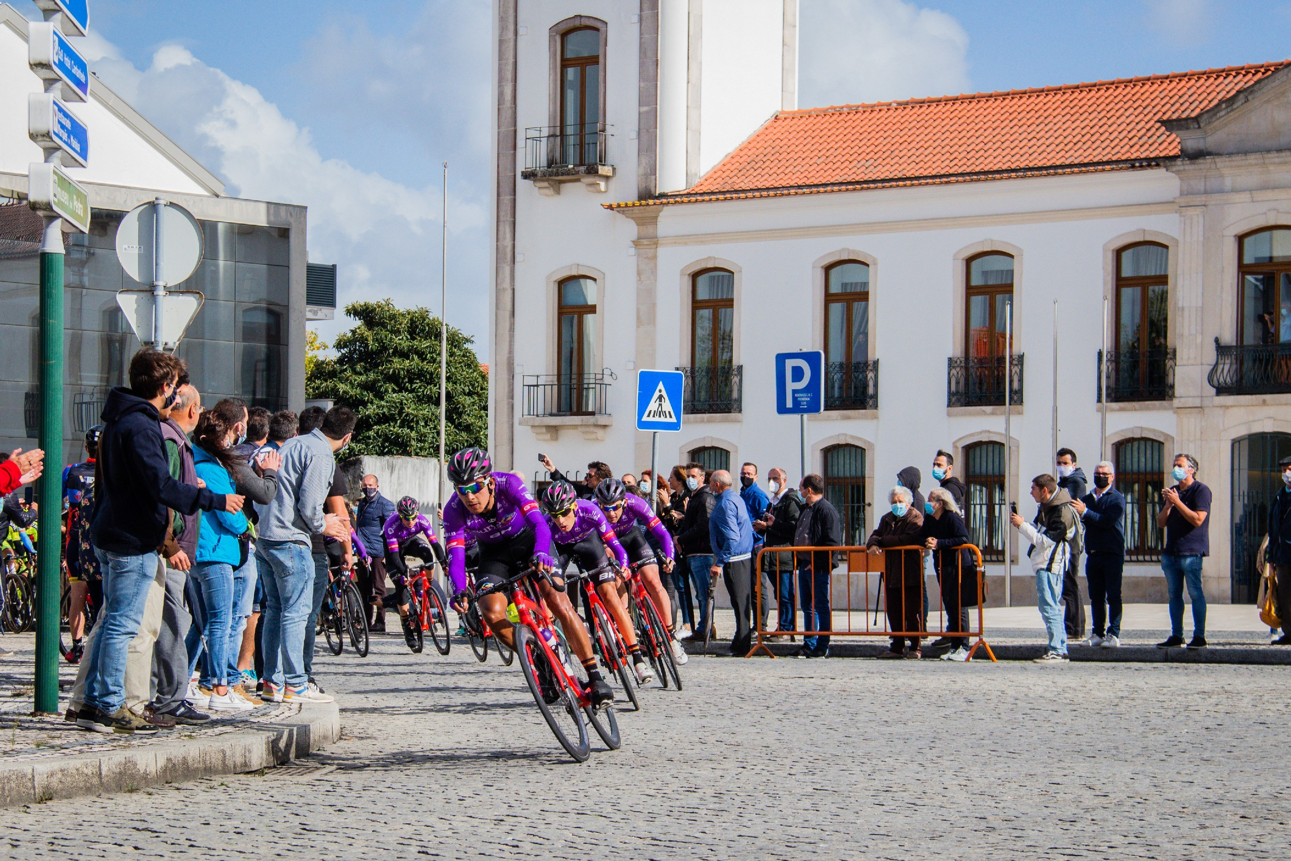 Cycling Volta a Portugal at Cantanhede area, Portugal