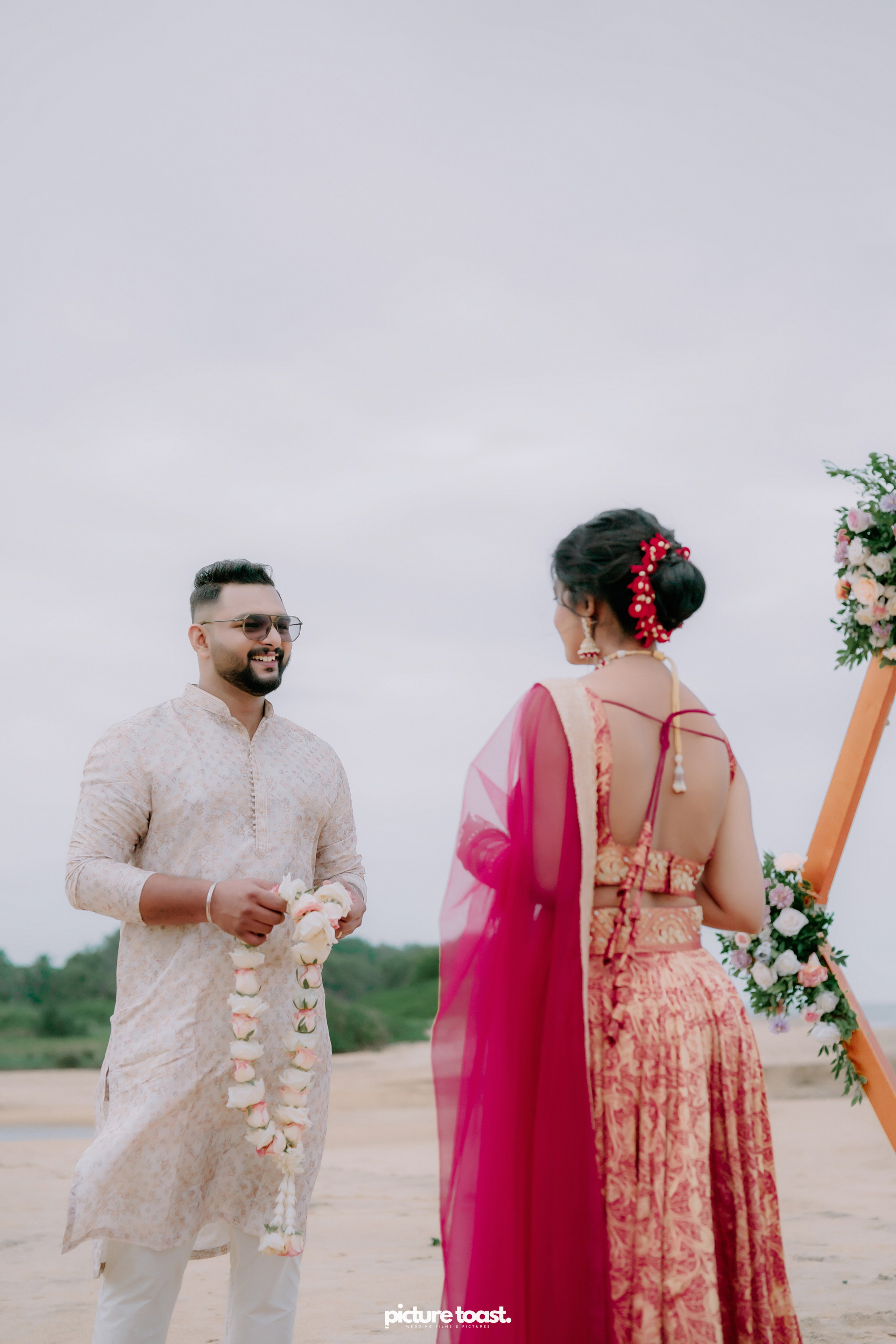 Beach Wedding! Ft. Malavika & Vishnu. Fine art Wedding Photographers in India & Canada