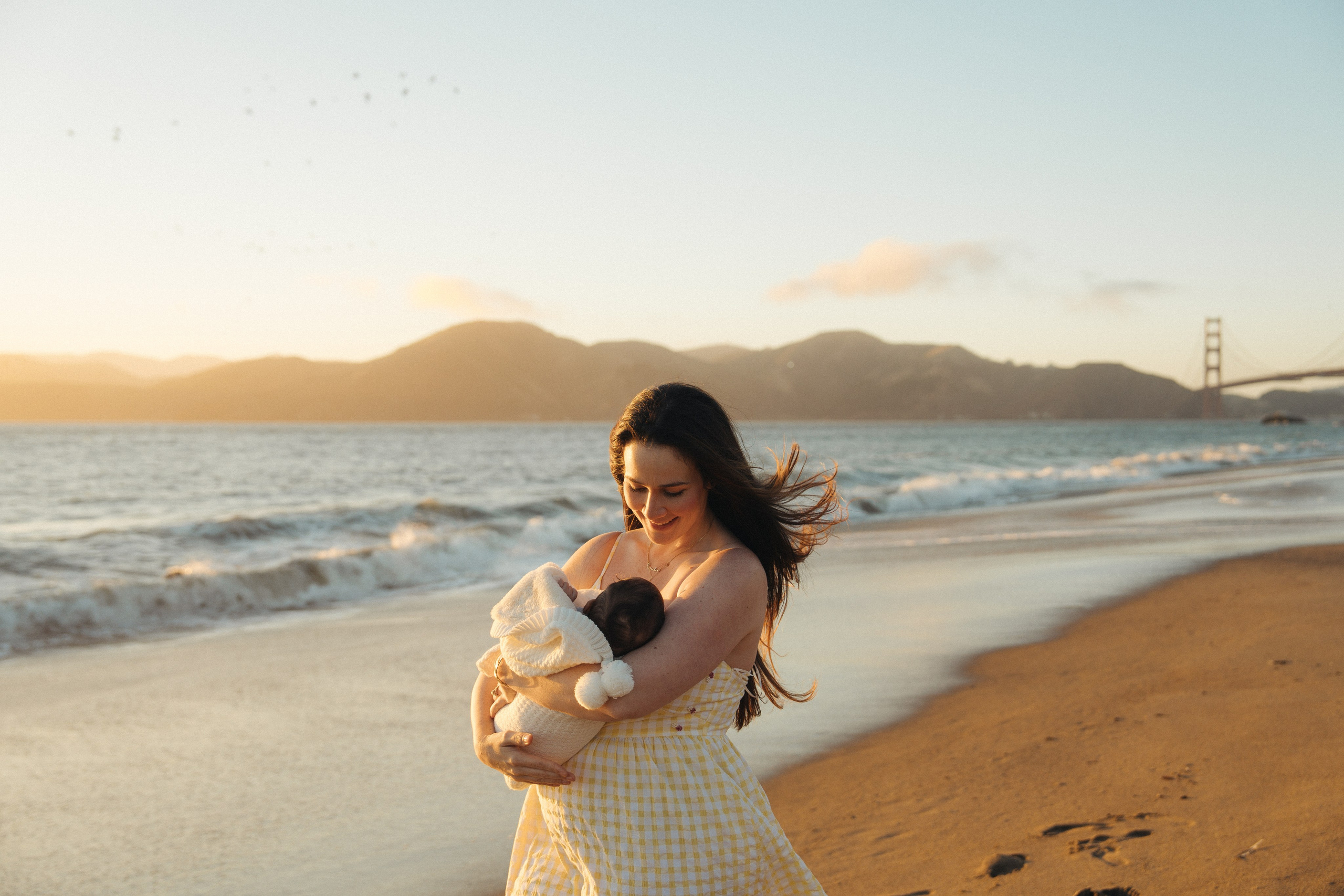 Bri’s growing family at Baker Beach. Soulo Photography | San Francisco Bay Area Based Photographer