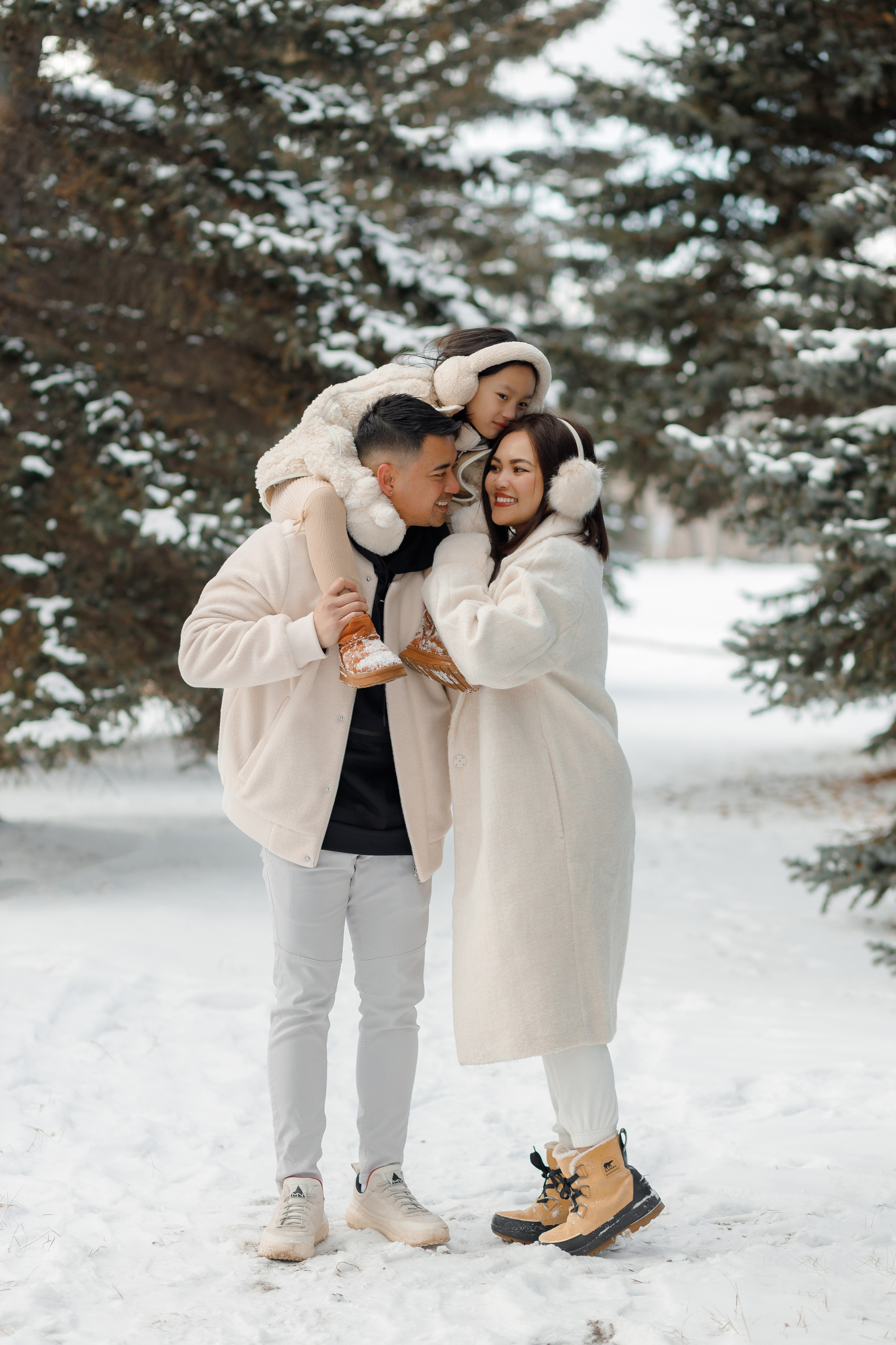 Family winter story. Home