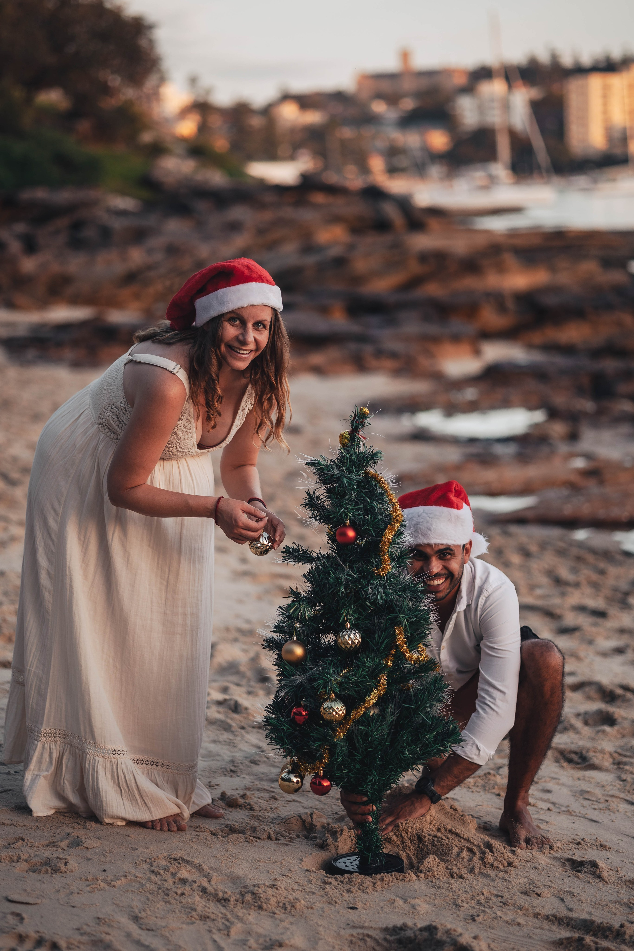 Heather + Tulio + Pregnant + Christmas. True Story Photography