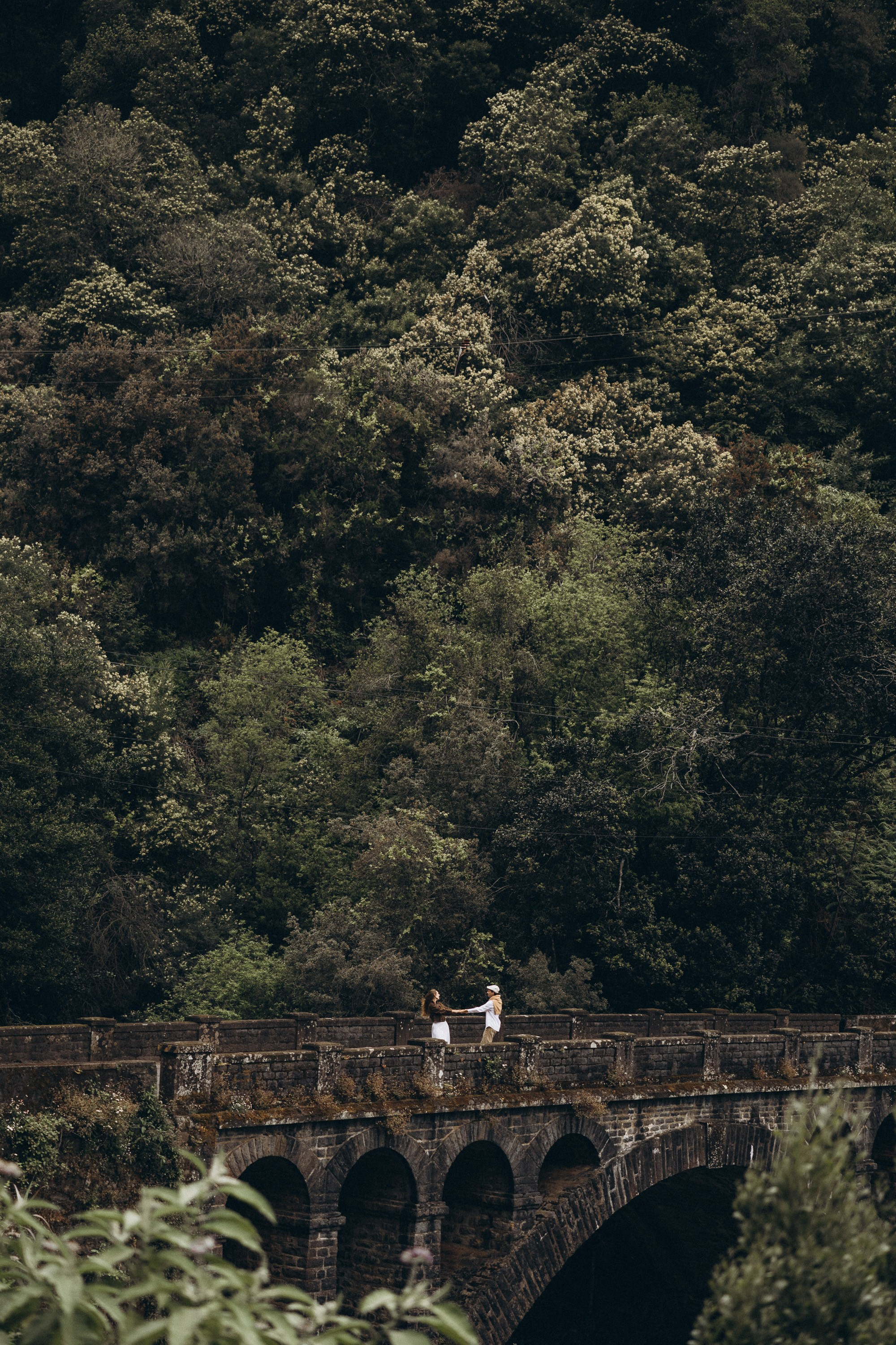 Love story on an ancient bridge in Madeira