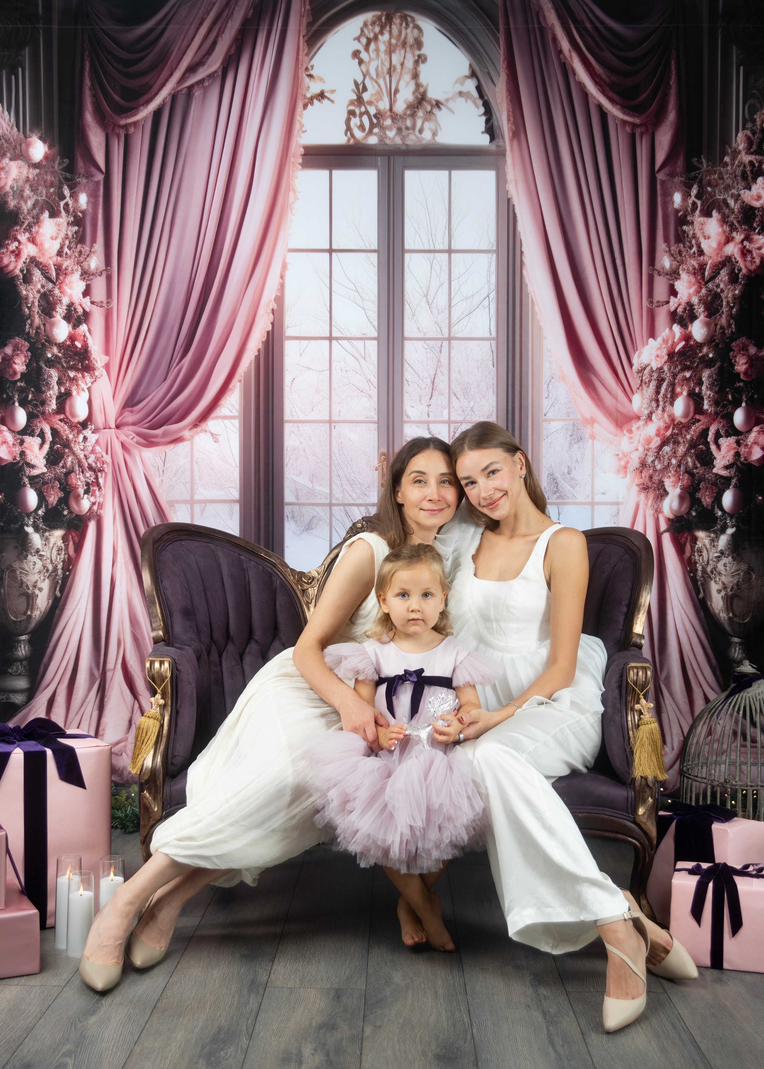 Purple Christmas MINIS. Portrait, kids and family photographer in Wesley Chapel Alina Alice Osipova