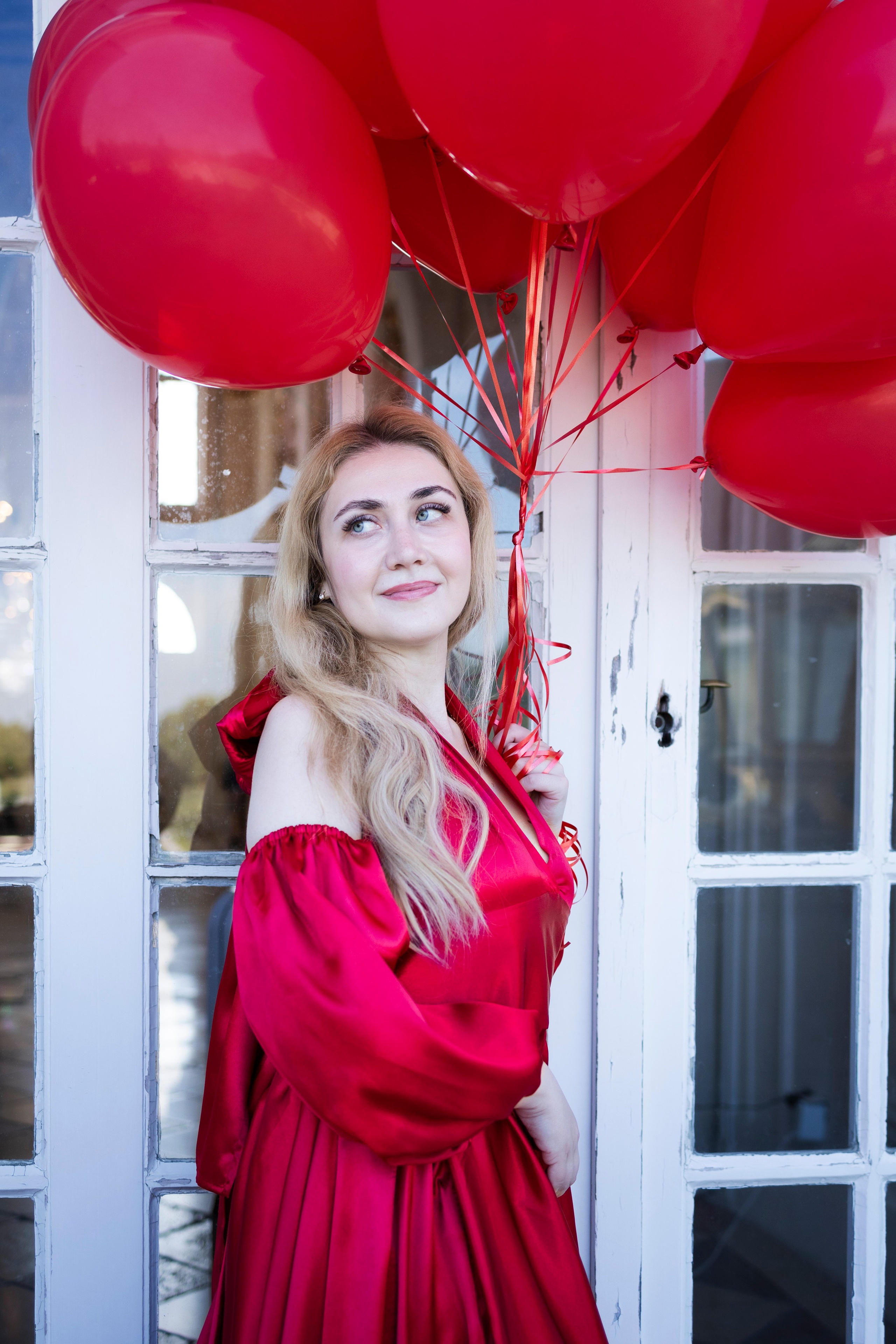 Shopoting with balloons. Photographer in Munich