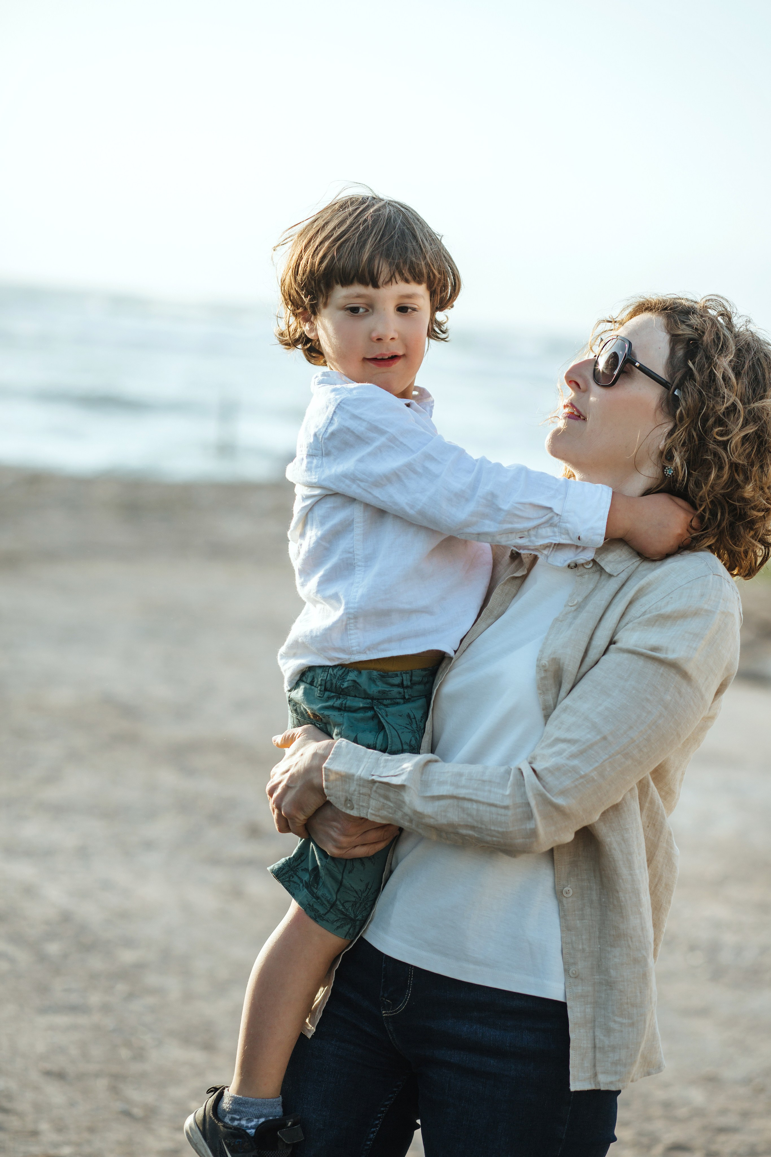 Family walk at Tel Shikmona. Family photographer in Israel