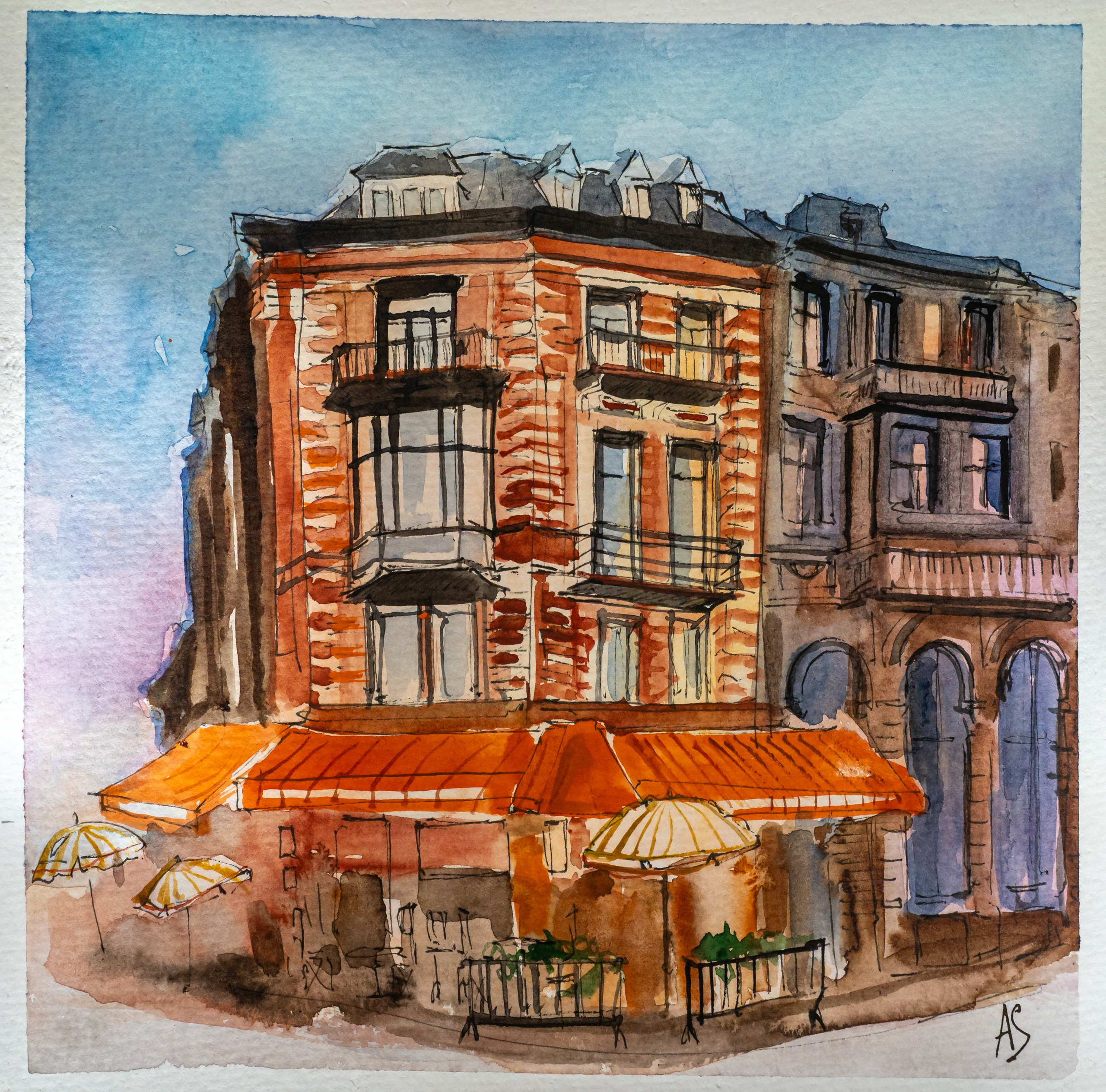 Urban views. Angelina Sorokopud. Artist in Strasbourg