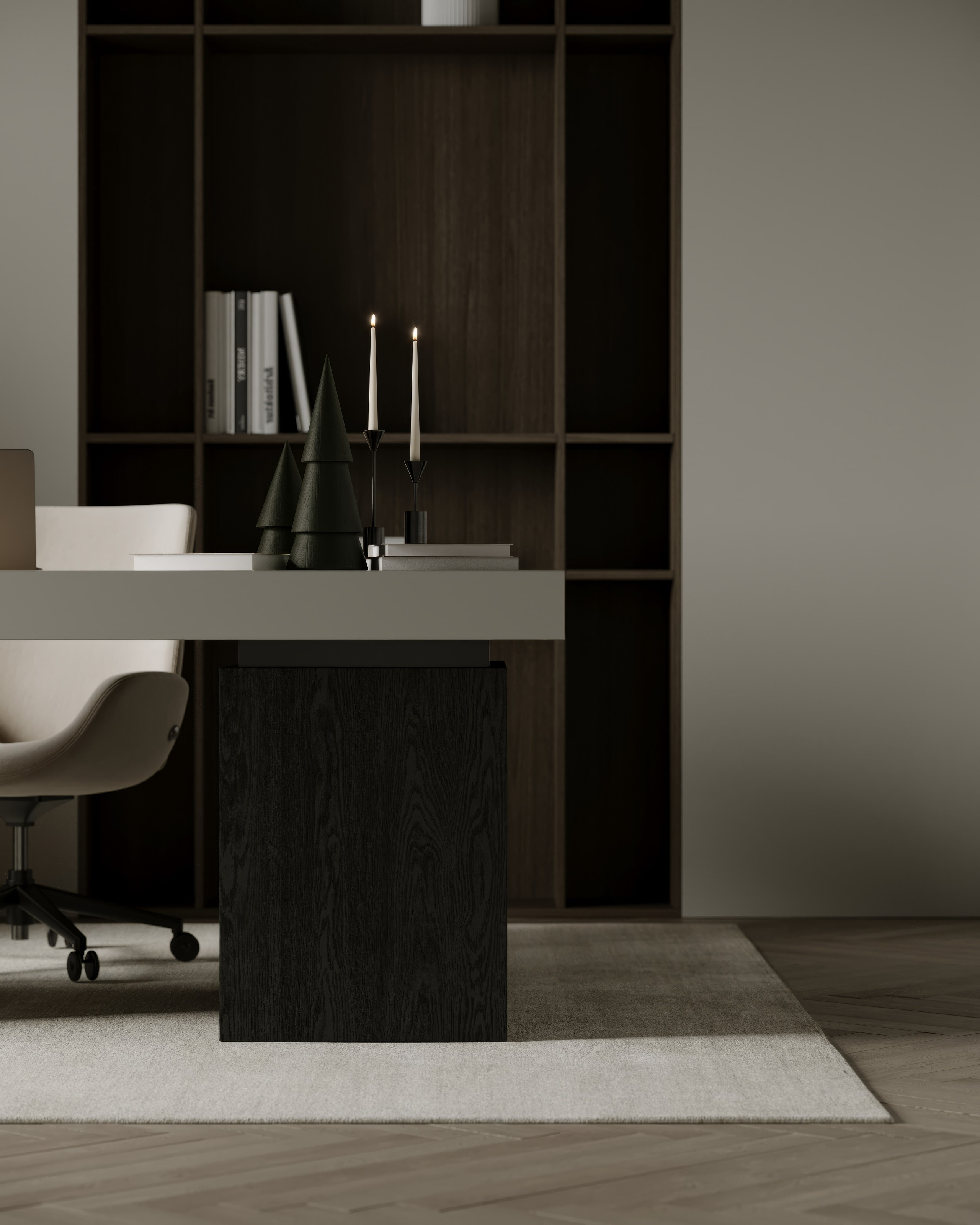 AS [Office in Grey]. Anastasia Sorochin| 3d Visualization