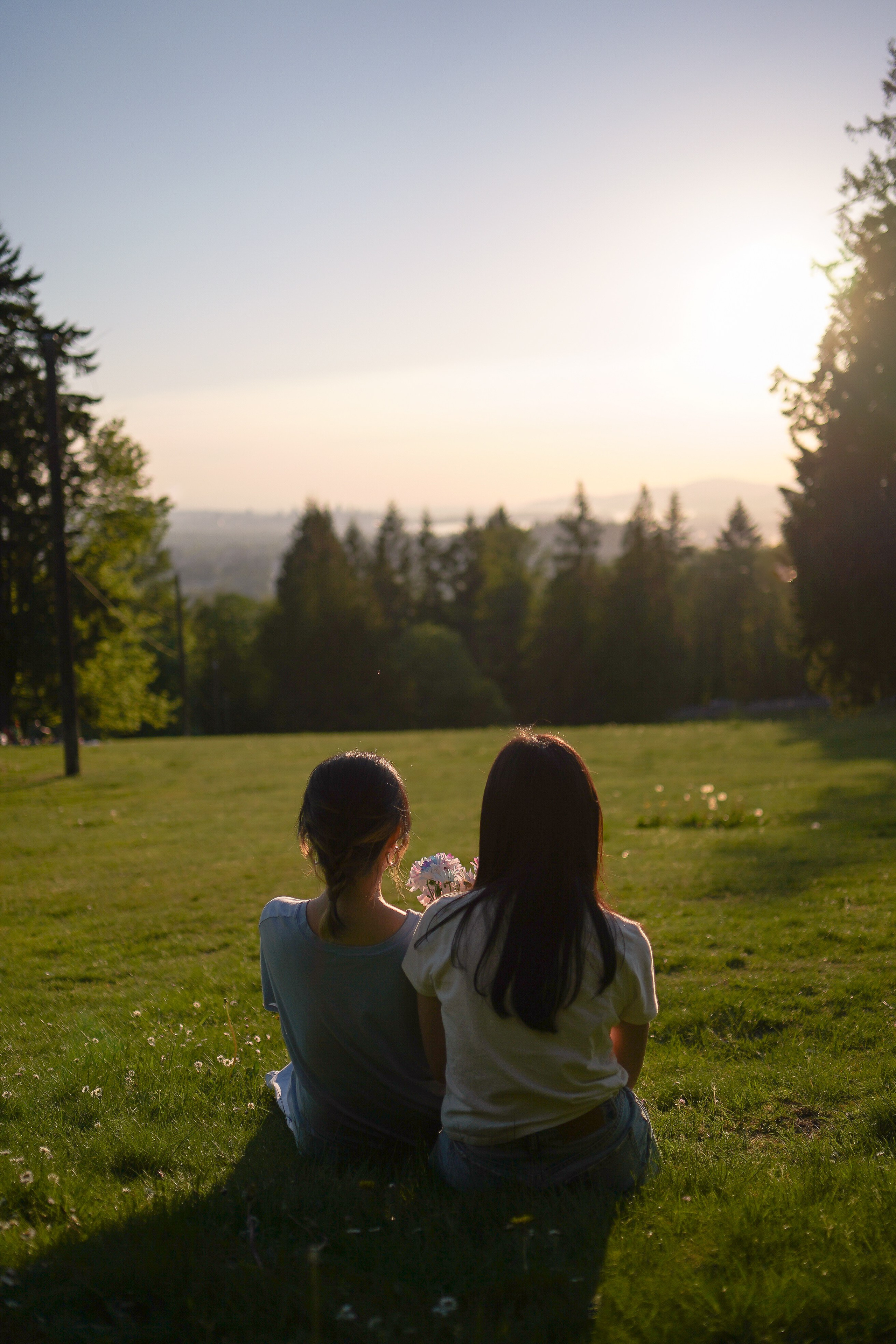 Young and her daugher