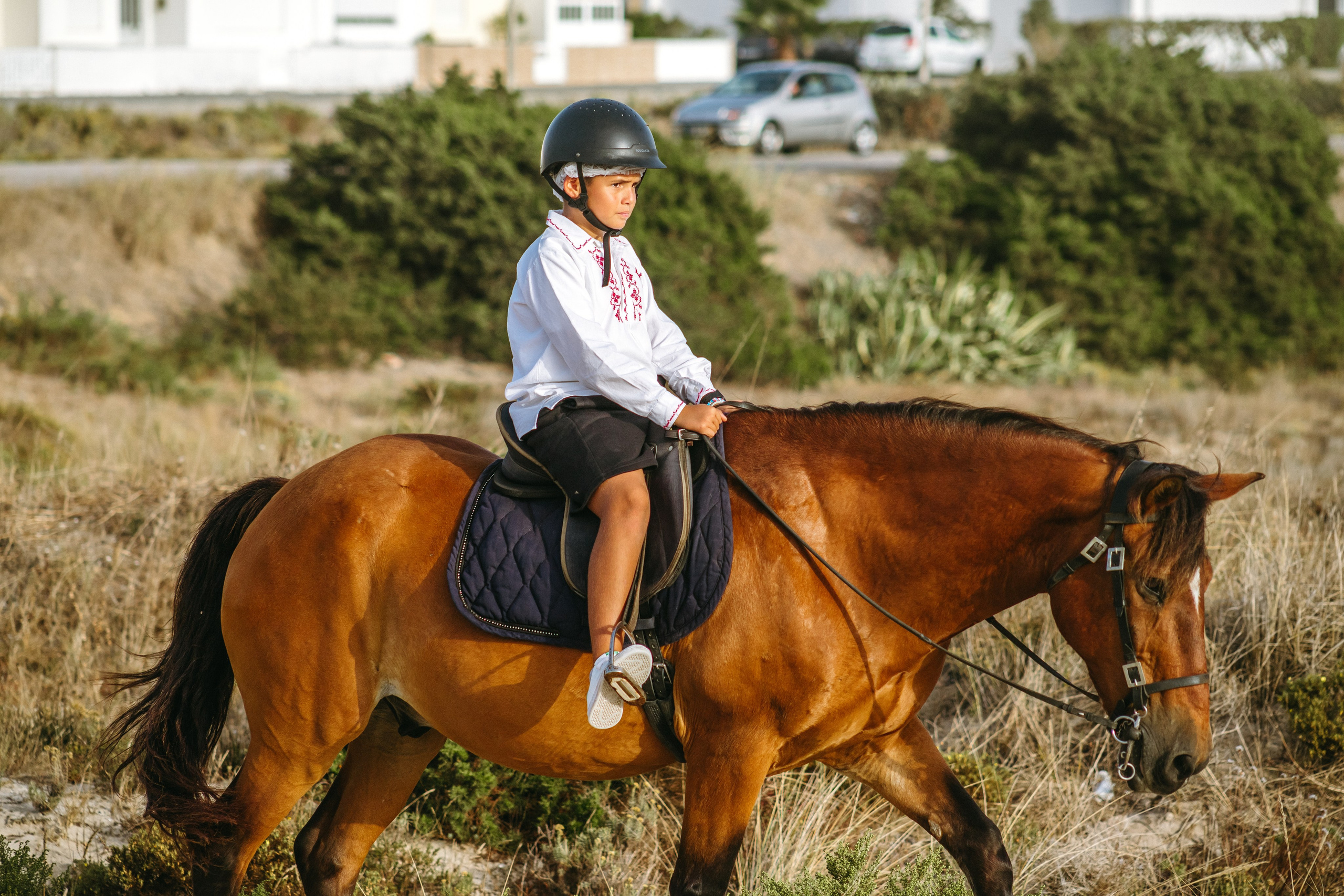 Marlene & Tiago com filhos. Passeios a Cavalo na Praia Peniche | Eco Salgados Agroturismo
