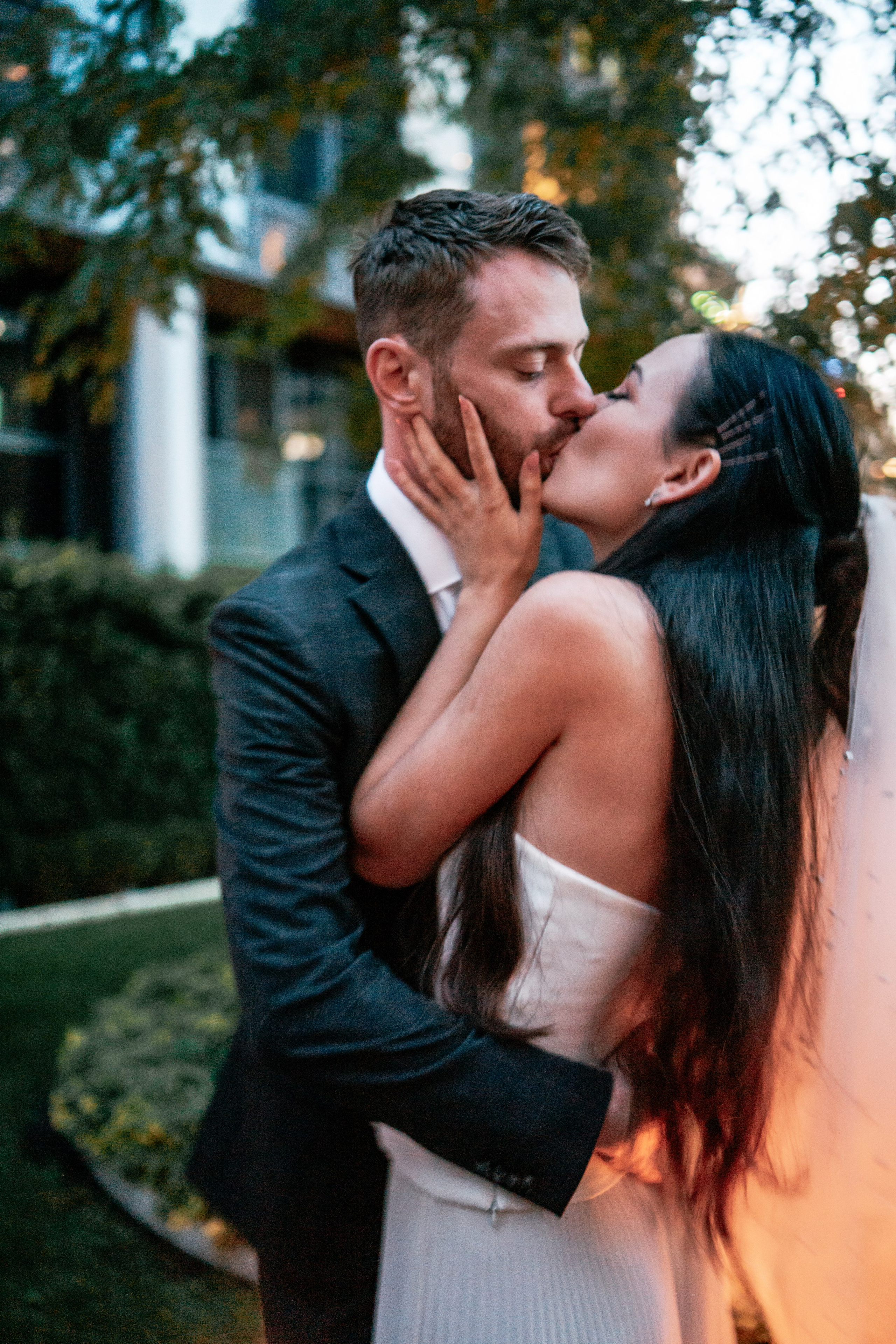 Stunning wedding photography of a destination ceremony and the first look in Ontario.