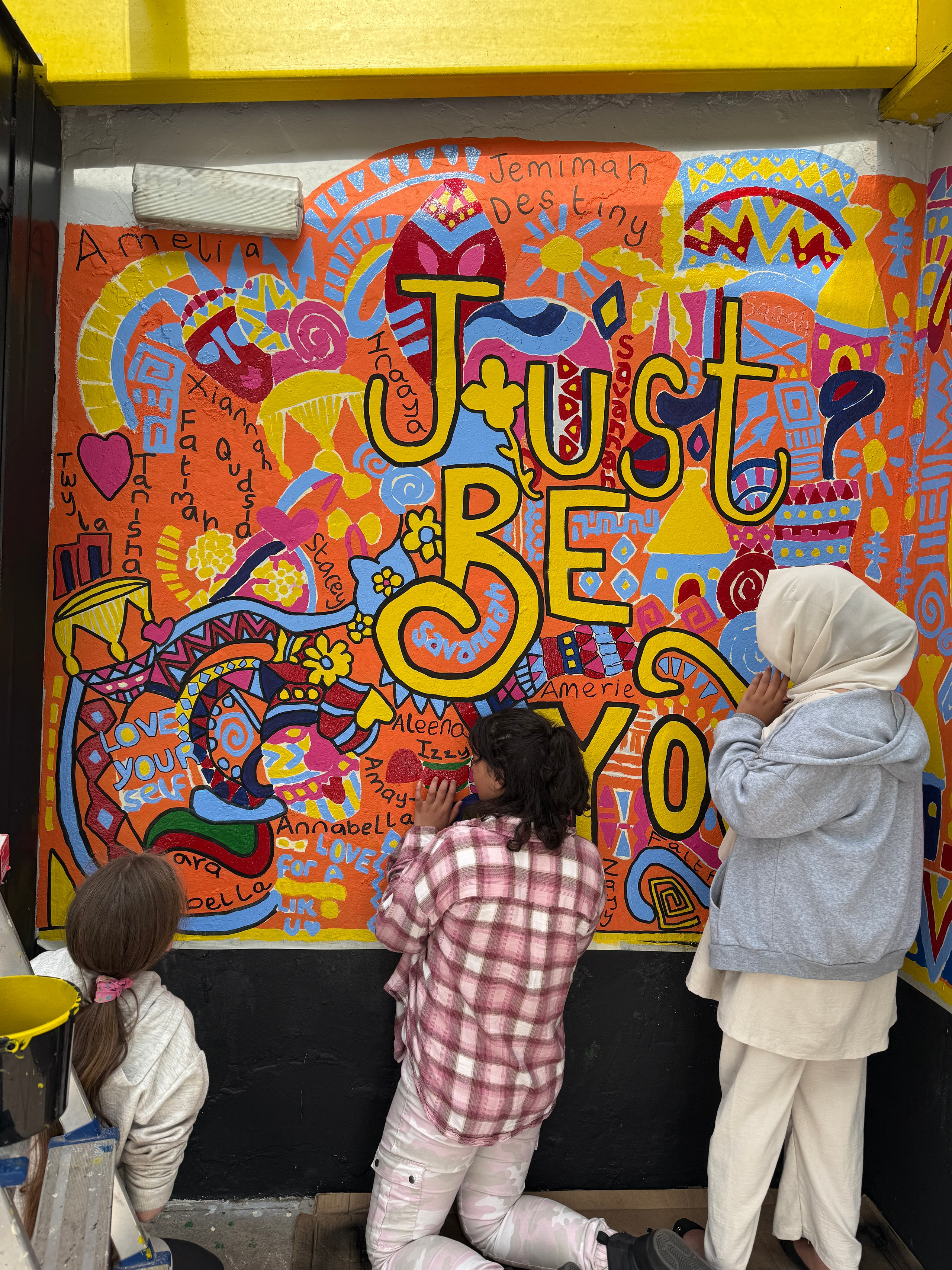 MAPA Community Girls Group Mural. Professional Portrait & Event Photographer in West Yorkshire, travels across UK