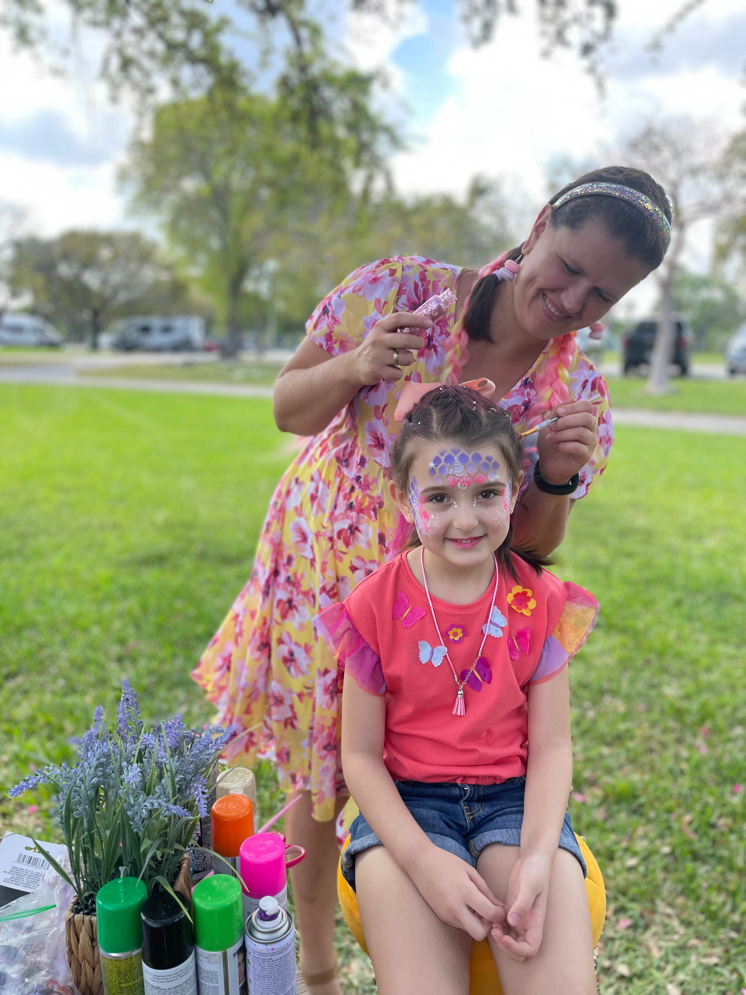 Hair braiding. Color Boom