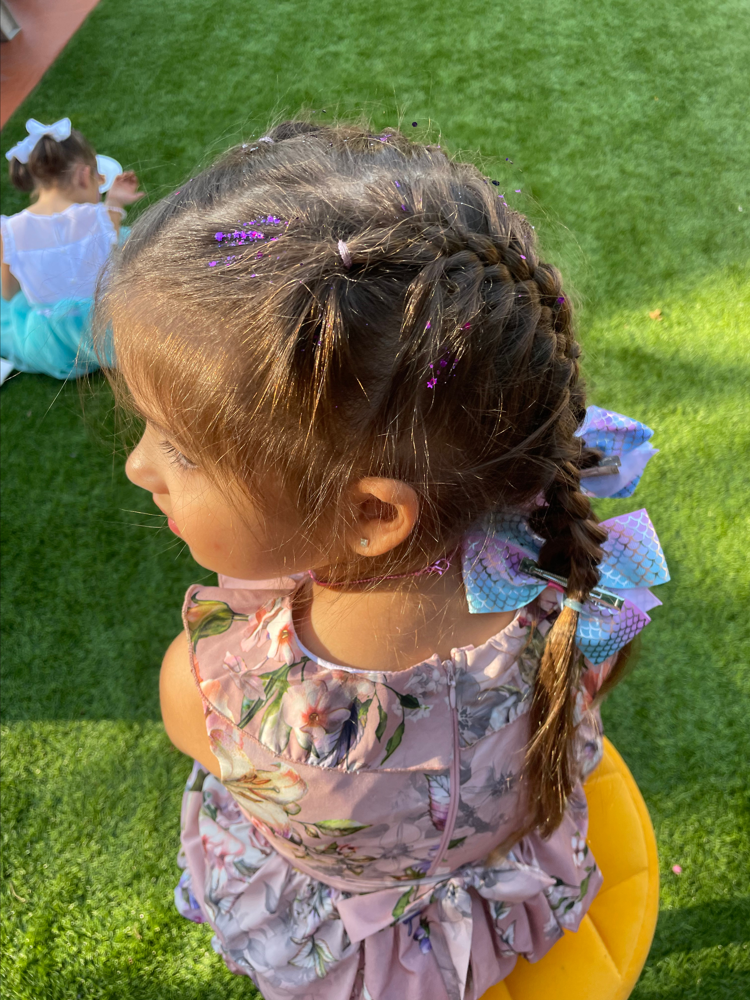 Hair braiding. Color Boom