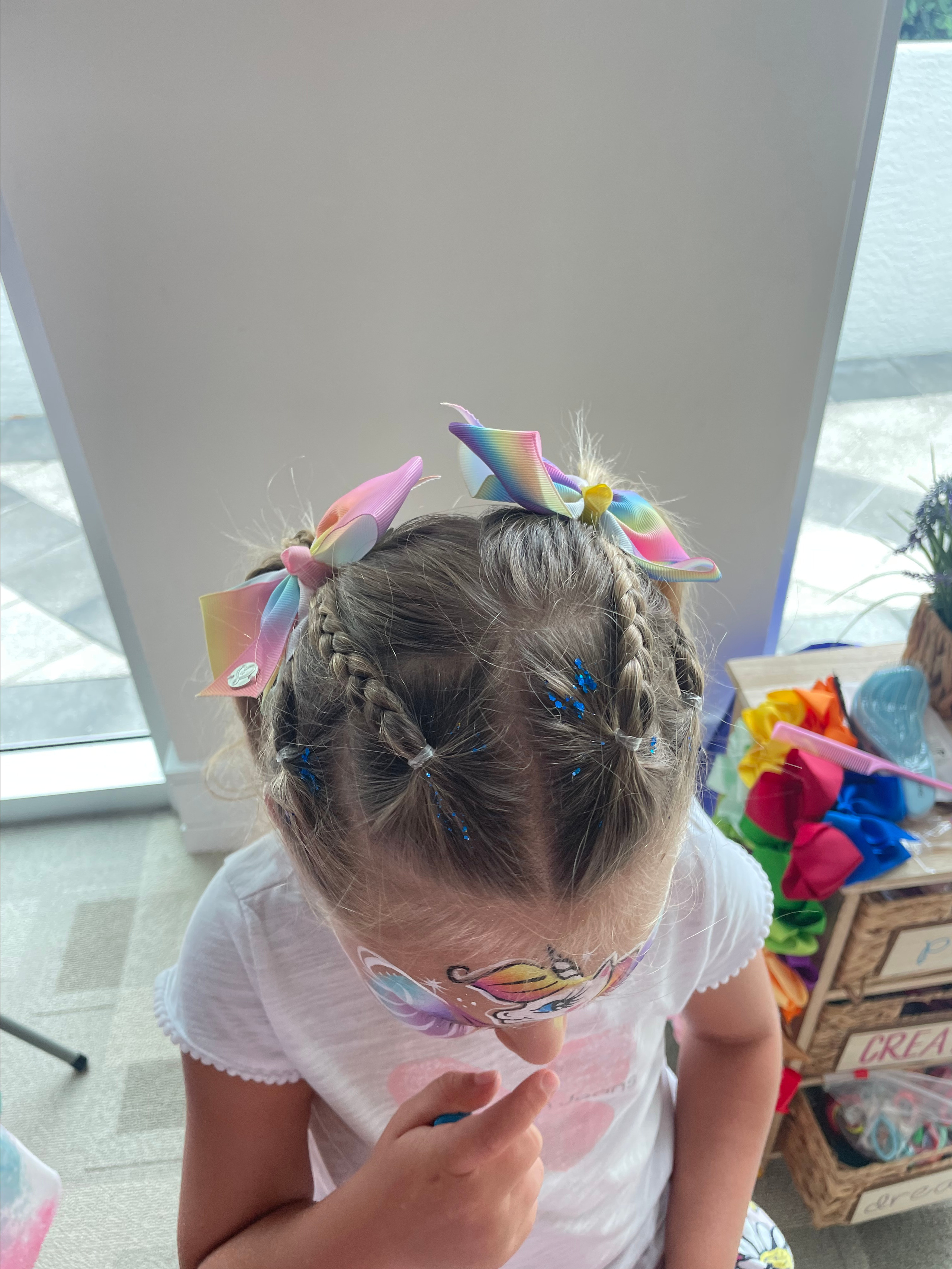 Hair braiding. Color Boom