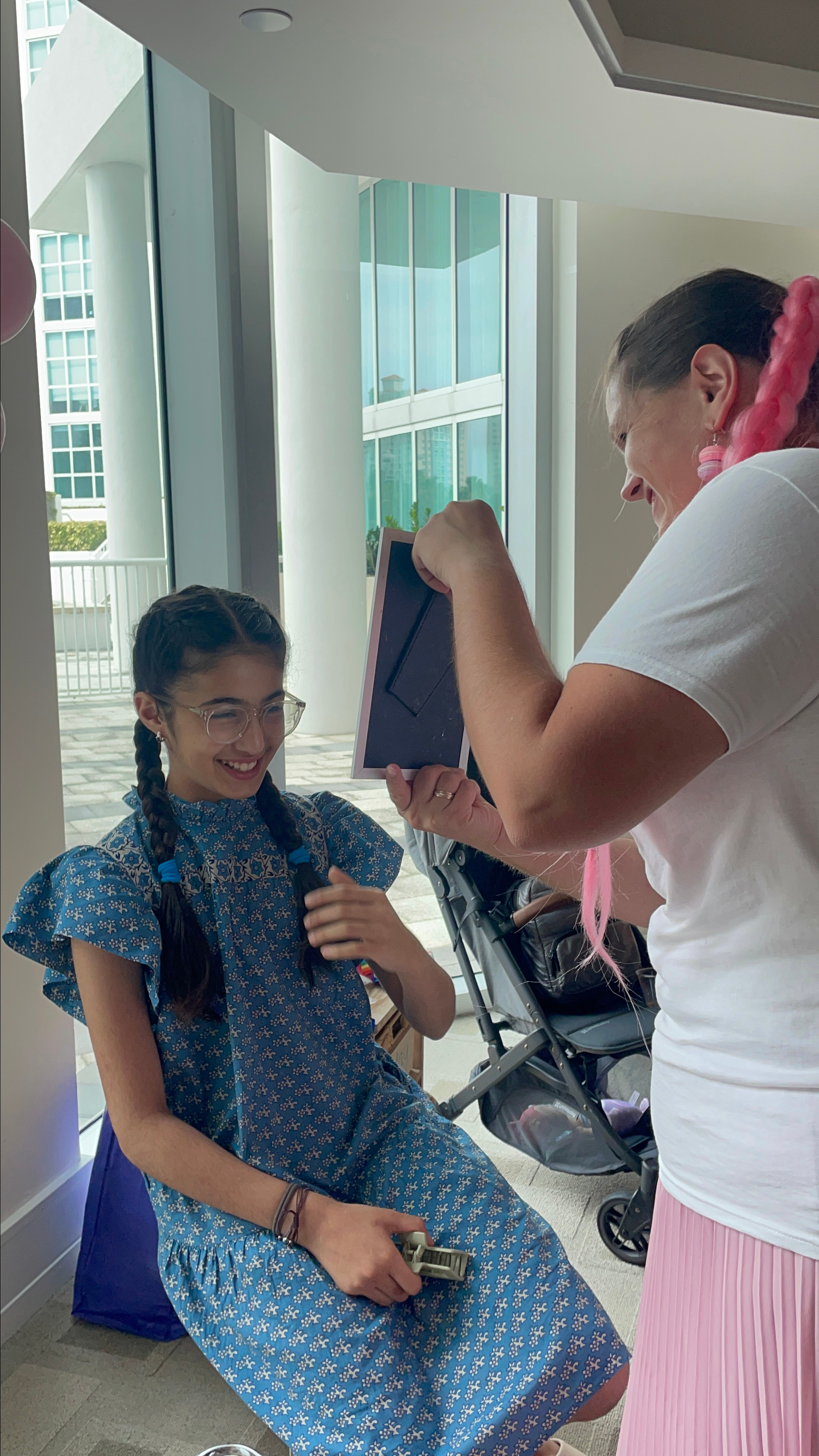 Hair braiding. Color Boom