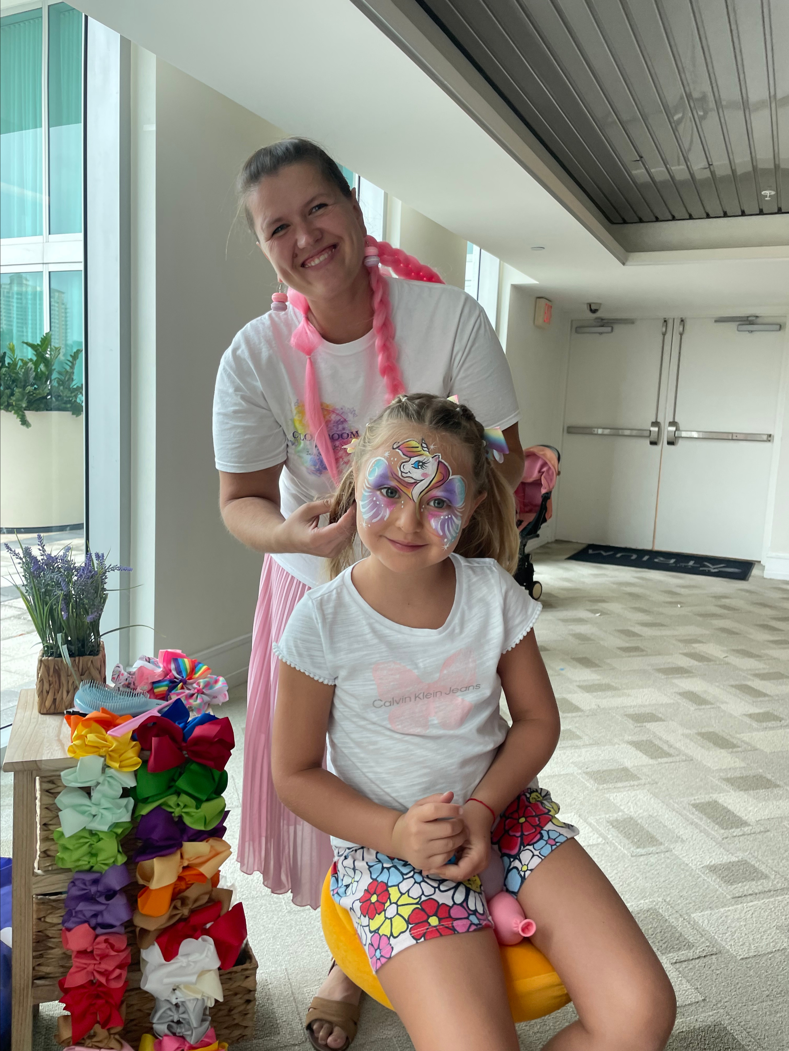 Hair braiding. Color Boom