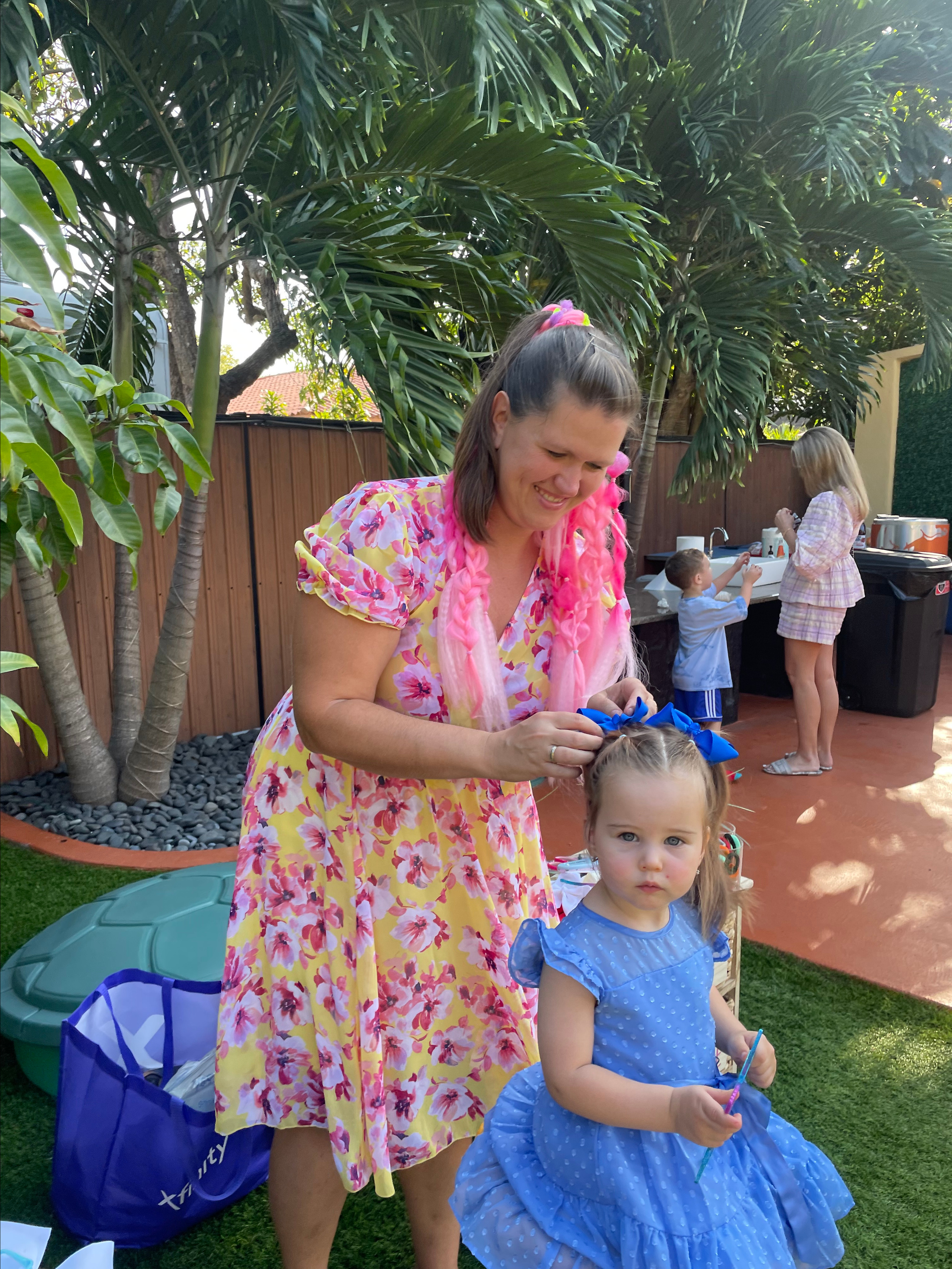 Hair braiding. Color Boom