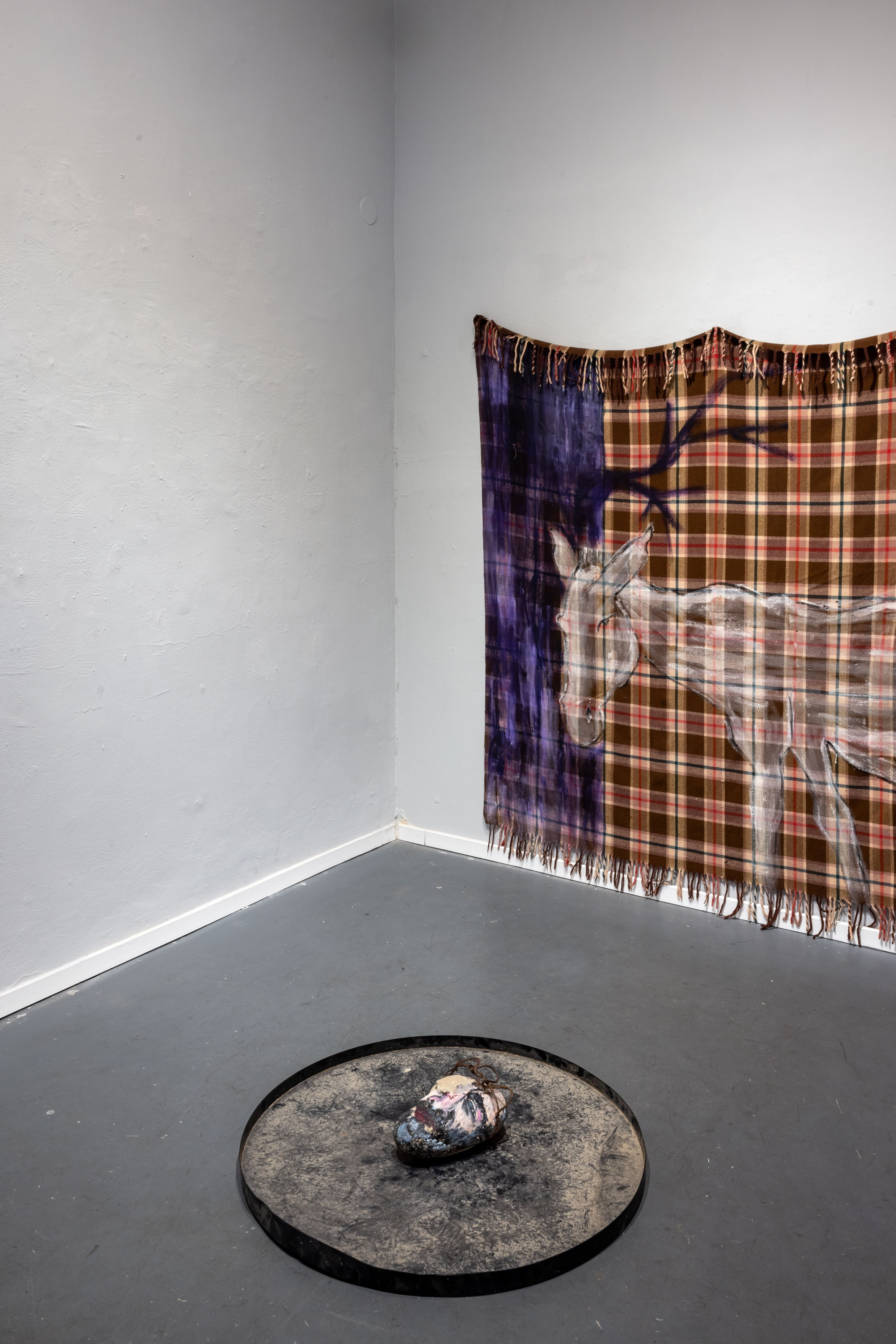 King’s stone head on a plate, 2024. Haim Sokol’s artists website