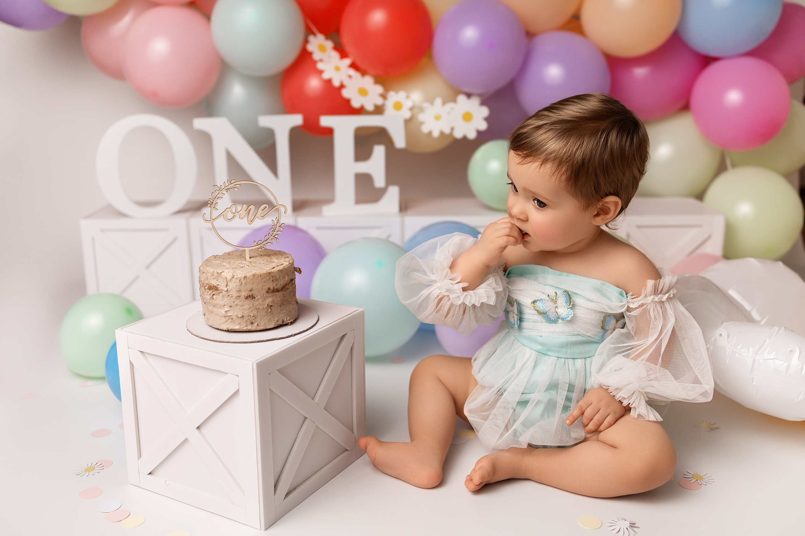Erste Geburtstag „Cake Smash“. Neugeborene- Schwangerschaft- und Kinder Fotografin in Lehre