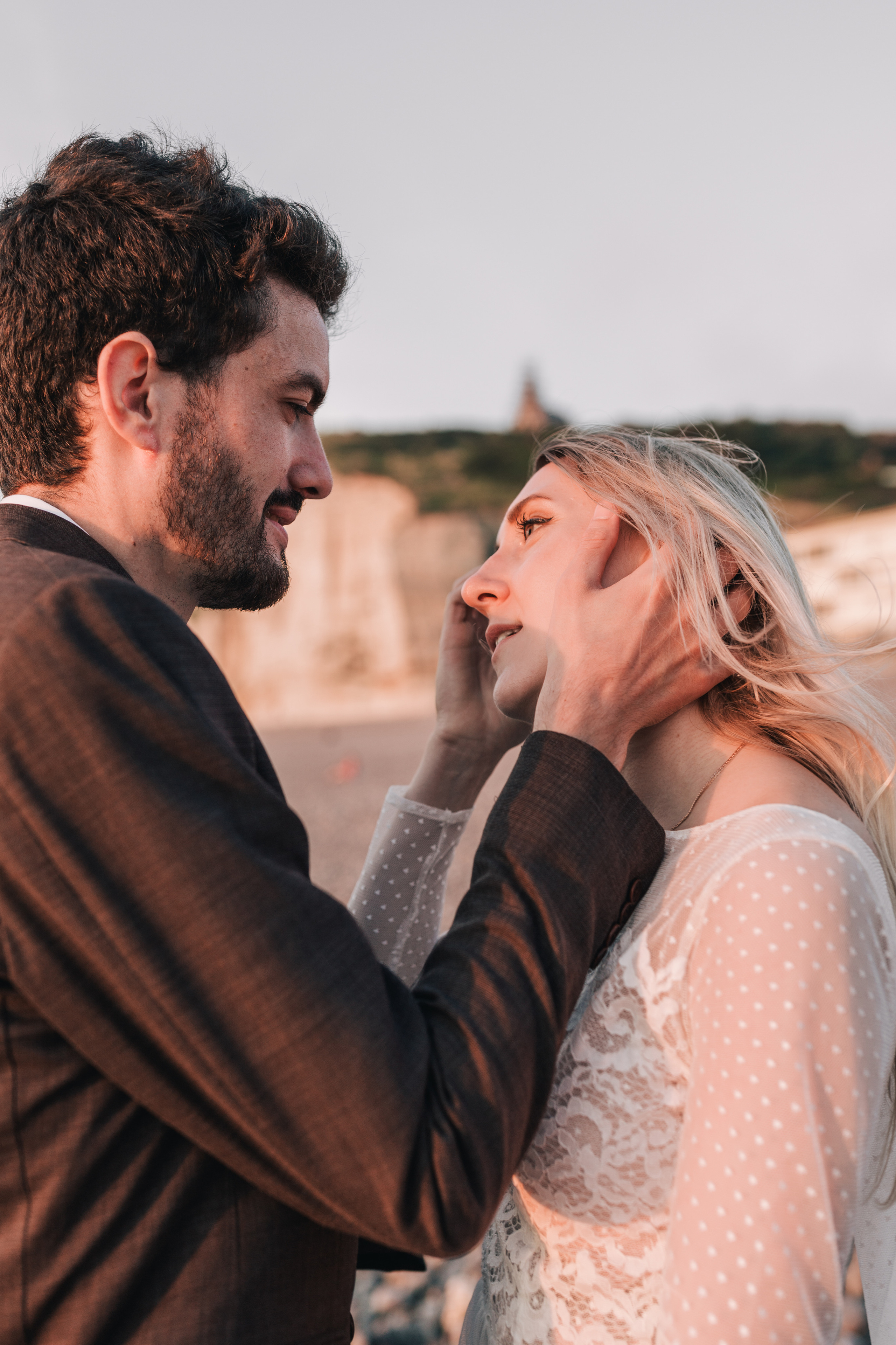Wedding shooting at sea on Etretat (Maryna & Clement). Фотограф, Руан, Франция