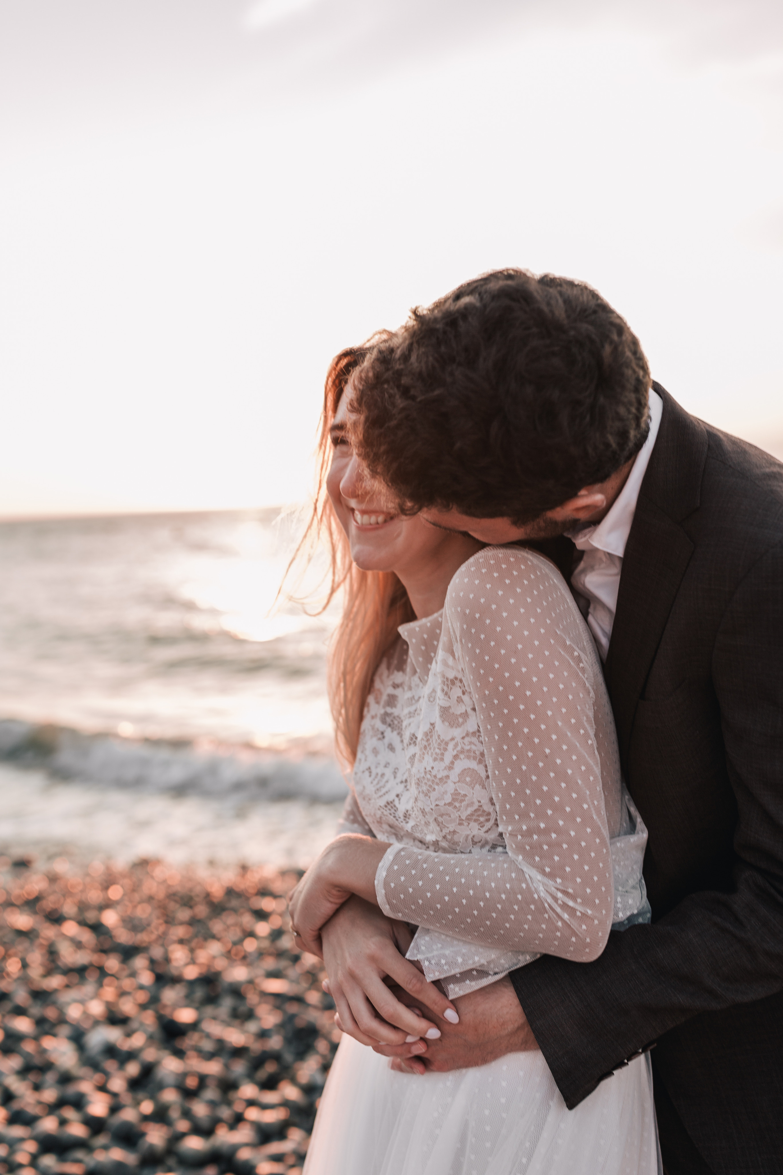 Wedding shooting at sea on Etretat (Maryna & Clement). Фотограф, Руан, Франция