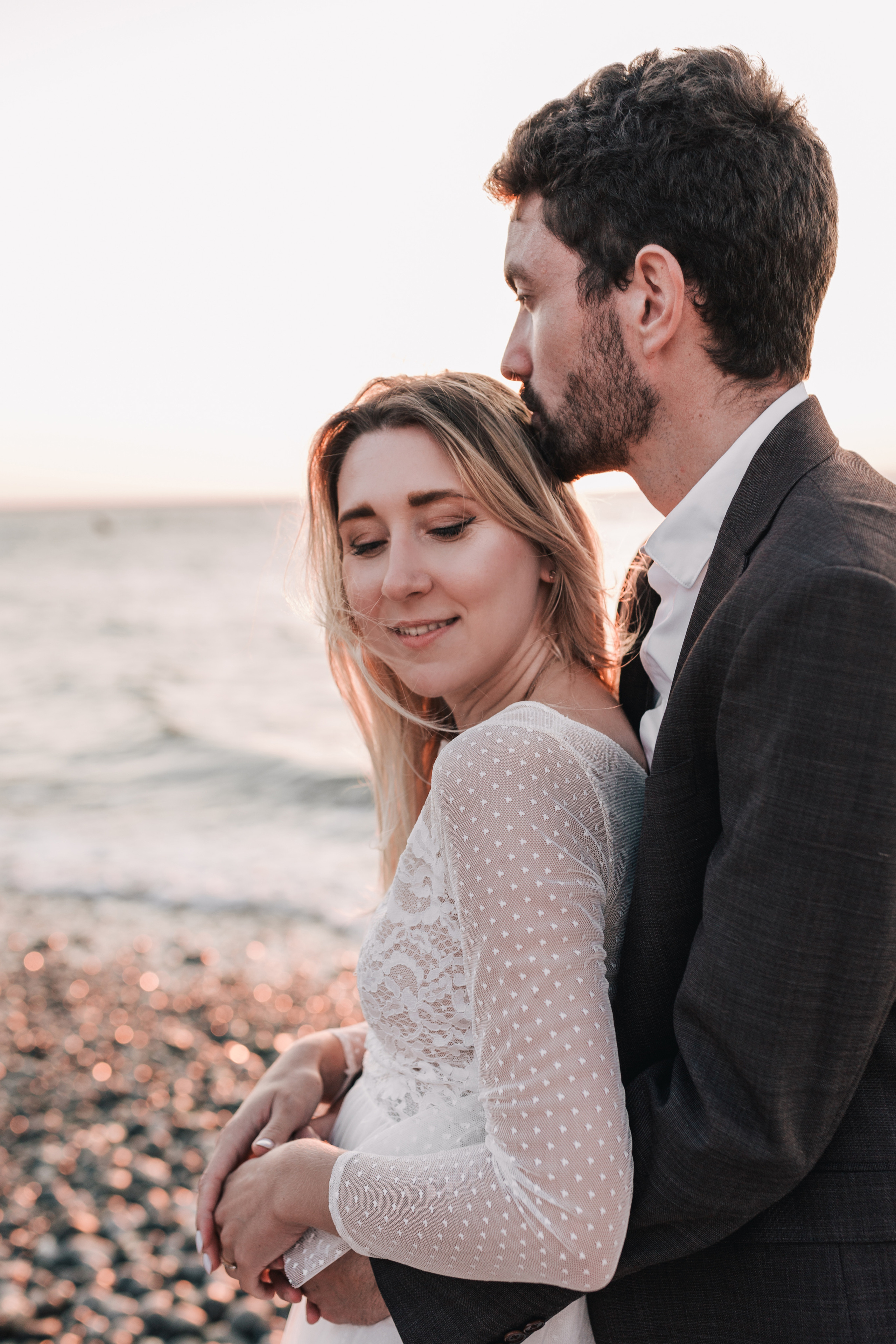 Wedding shooting at sea on Etretat (Maryna & Clement). Фотограф, Руан, Франция