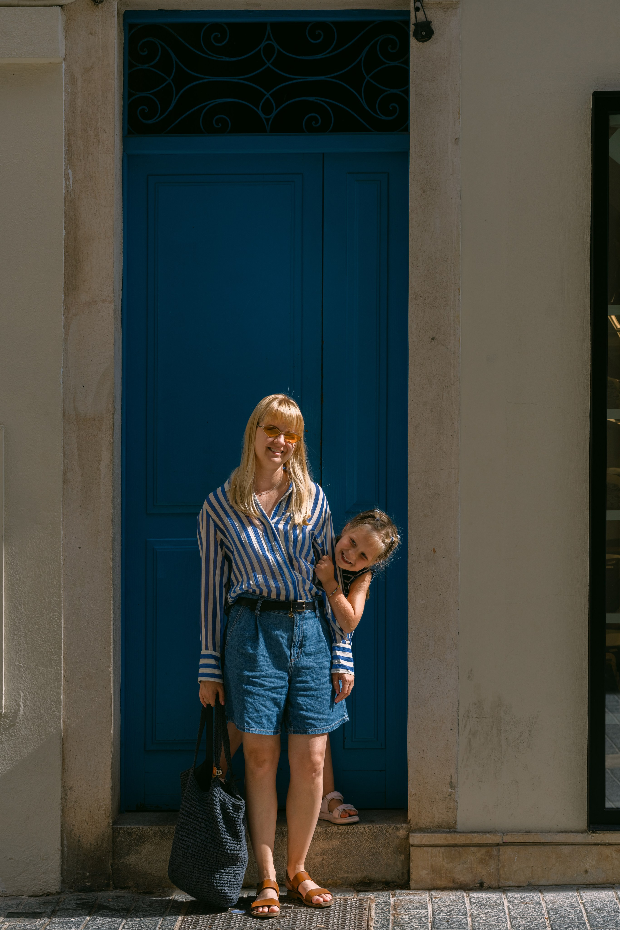 Walking on the street. Photographer in Mallorca