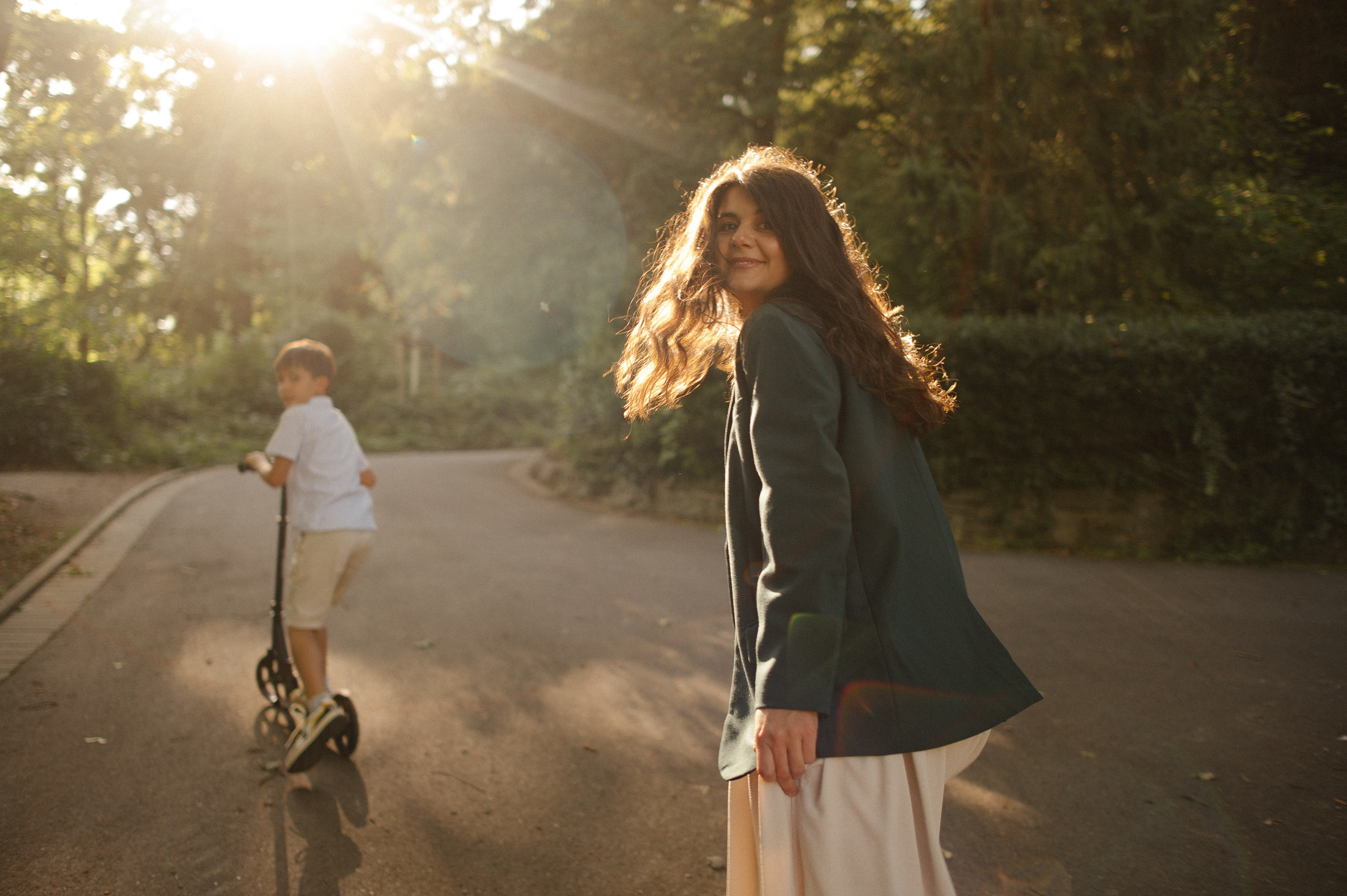 Lena, Andrey i samokat