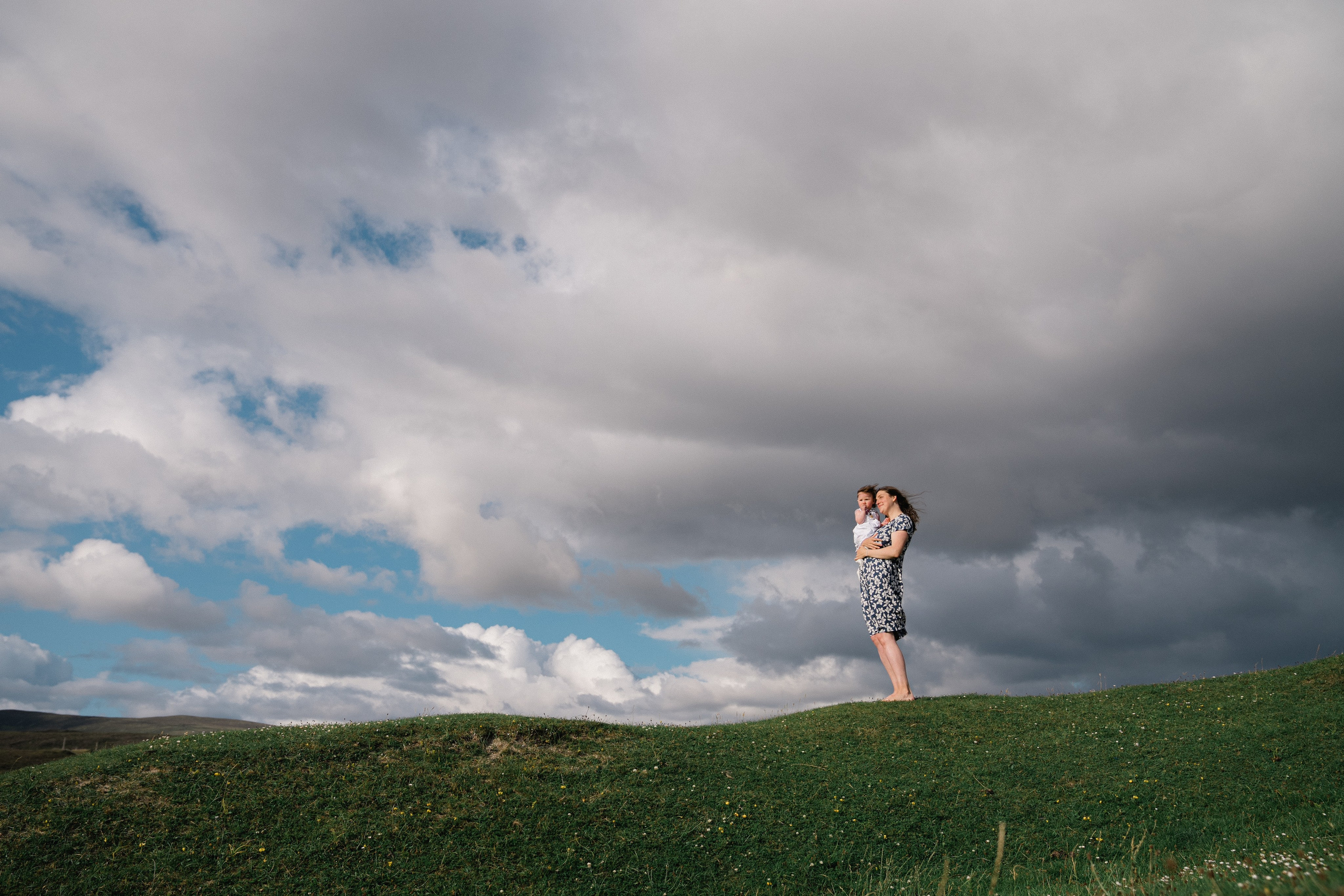 Darya and Mia at the ocean. Wedding and family photographer Ireland