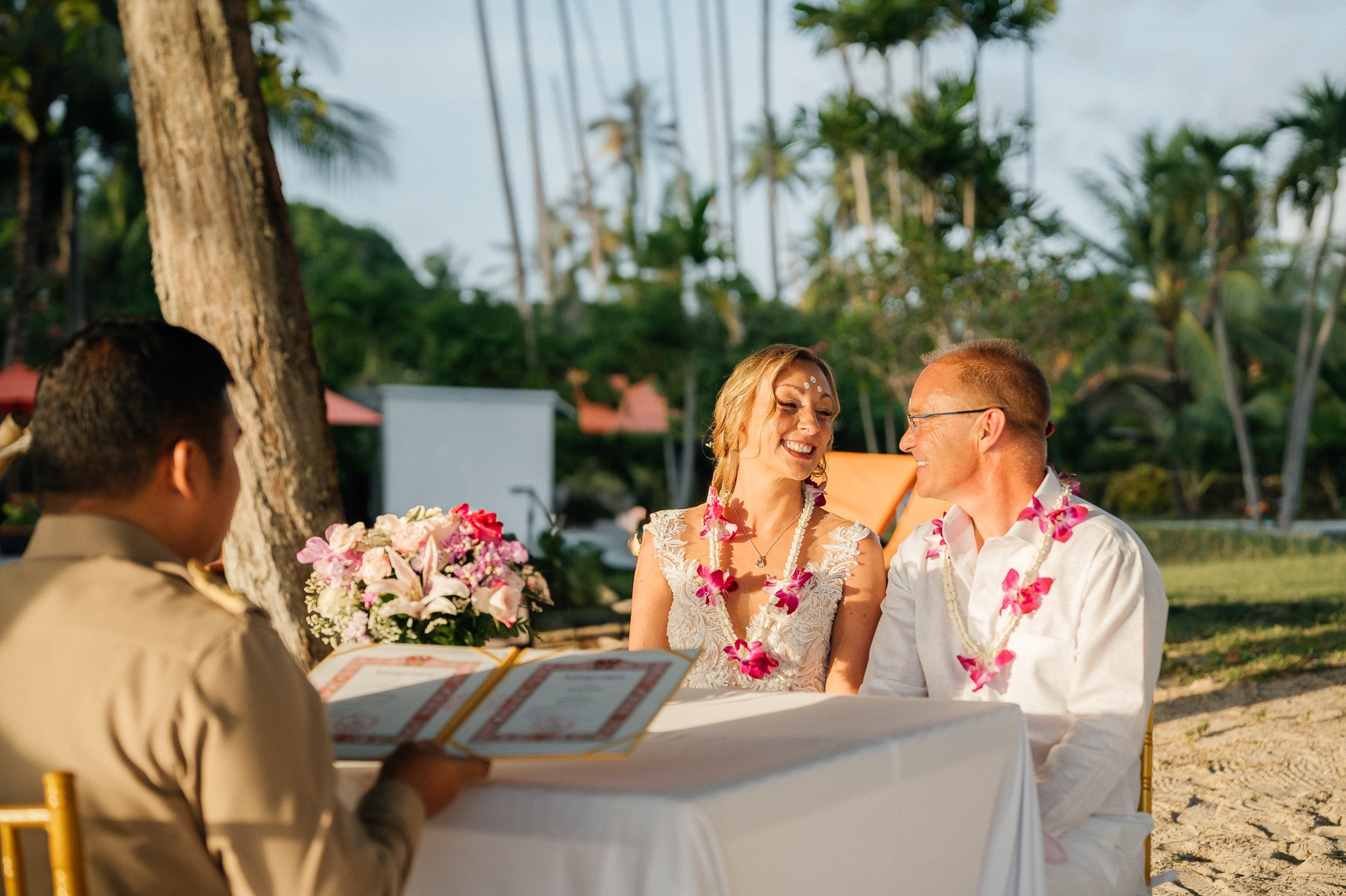 Legal marriage. Wedding on Koh Samui, Thailand