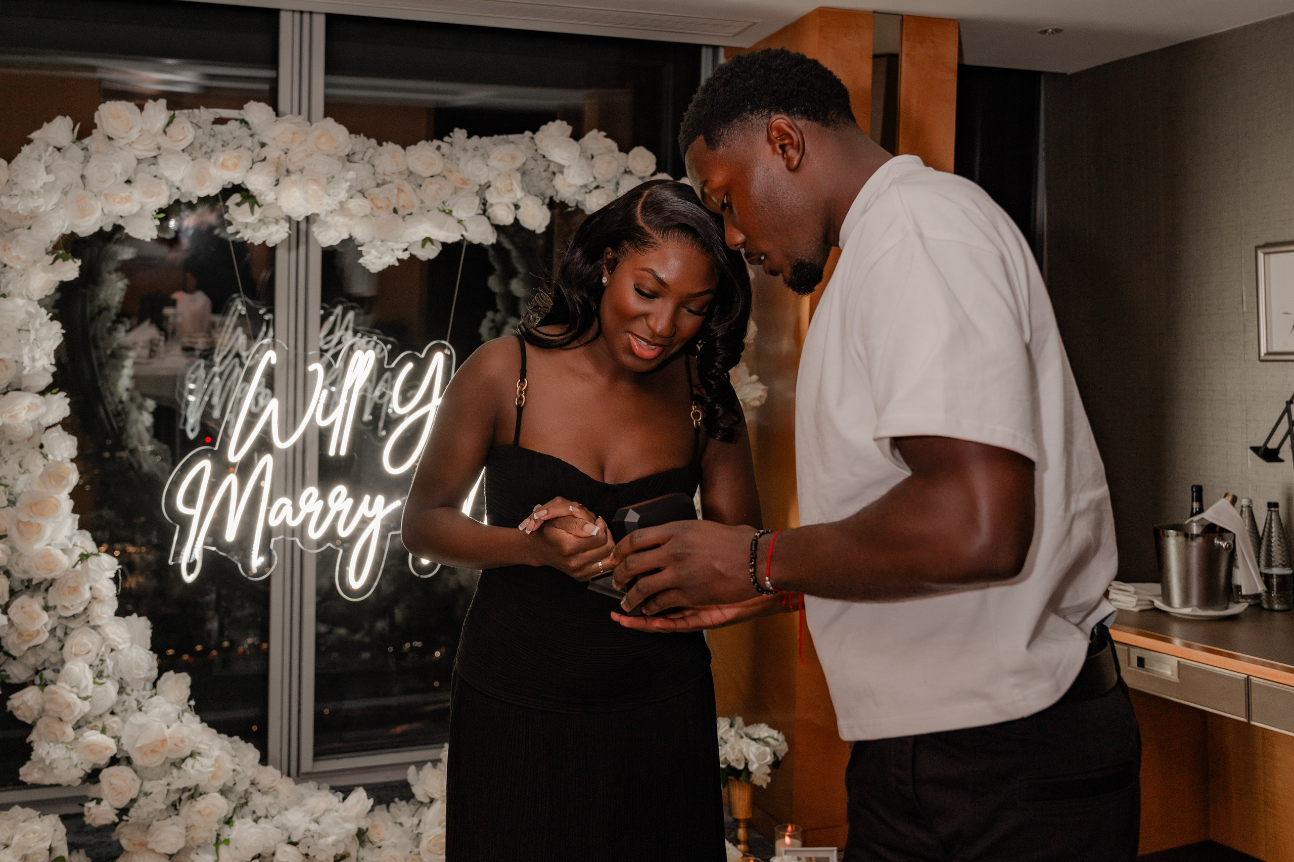 The proposal in The Shard. Tonya Kyrylenko photographer in London
