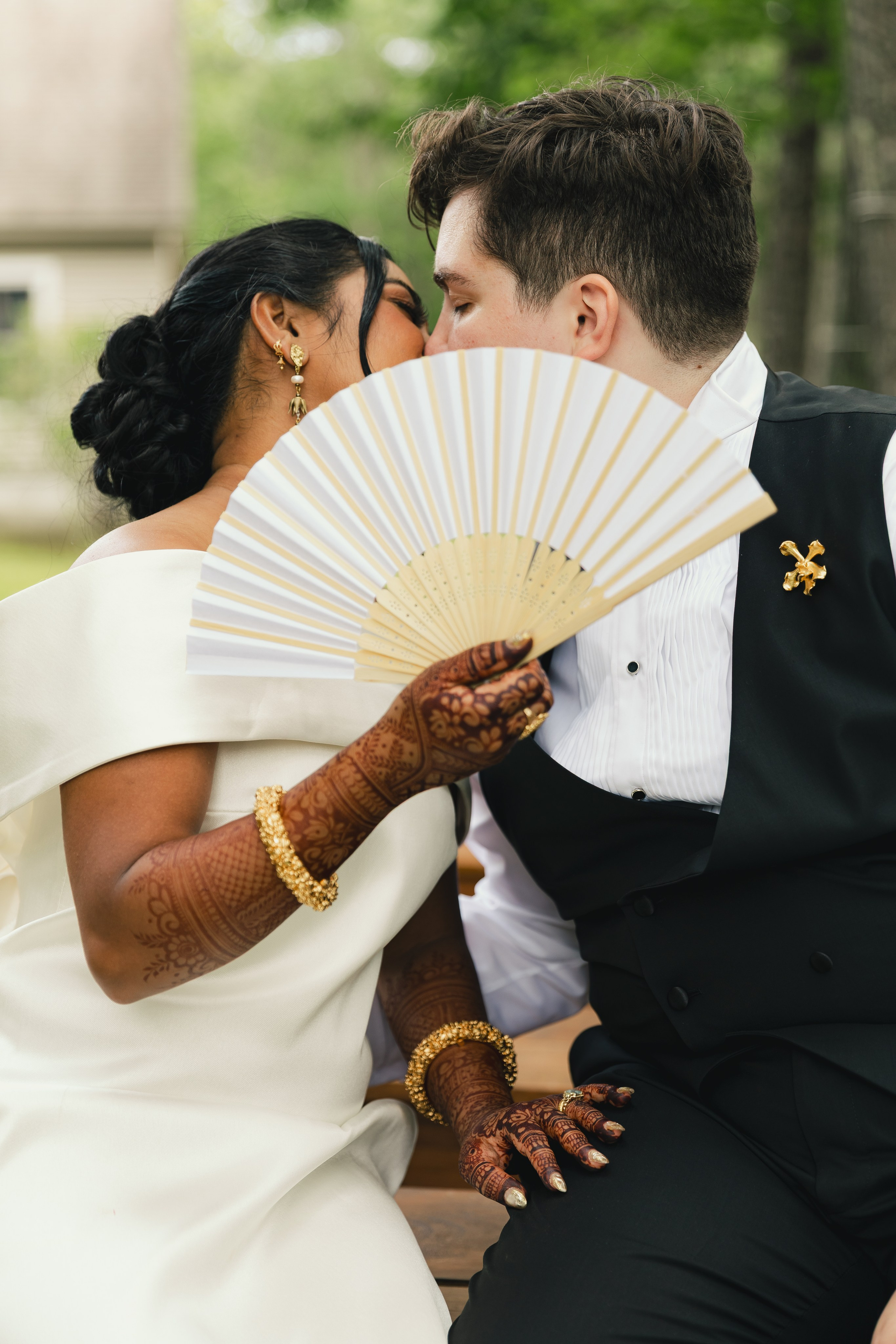 Two-Bride Multicultural Wedding in New Hampshire | Haldi & Nikah