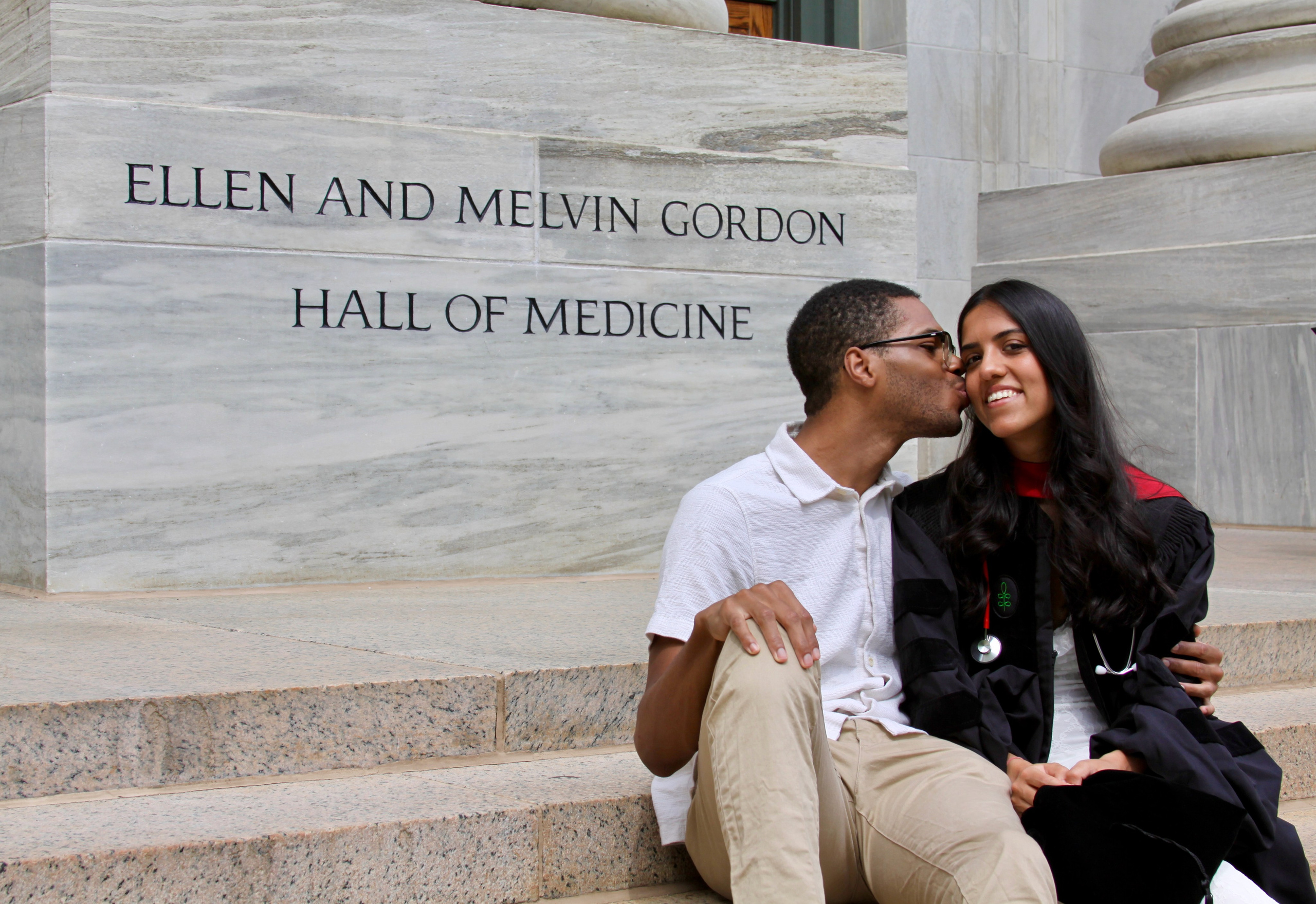 MD graduation with Ruhi. Kelly Sang, graduation and portrait photographer in Boston