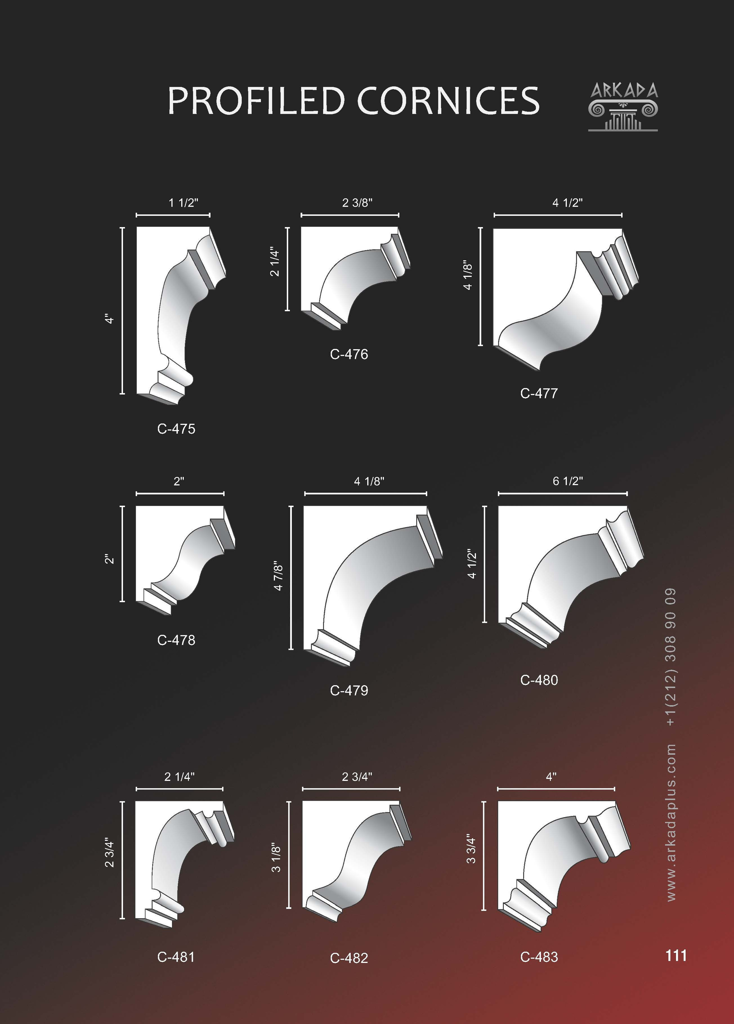 Catalog pages. Plaster molding