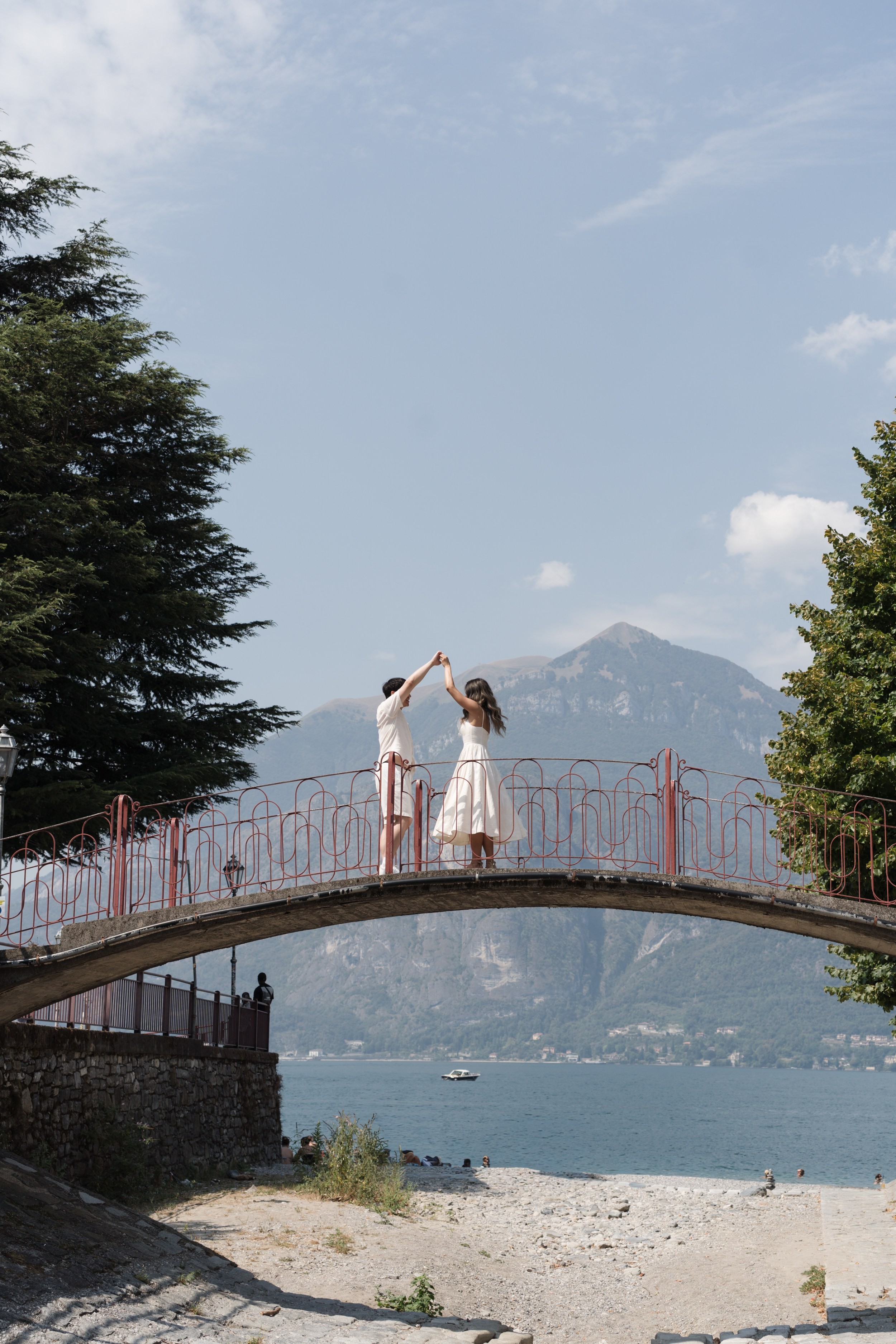 Varenna Lakeside Proposal. Lake Como Proposal Photographer | Surprise Proposals & Engagements