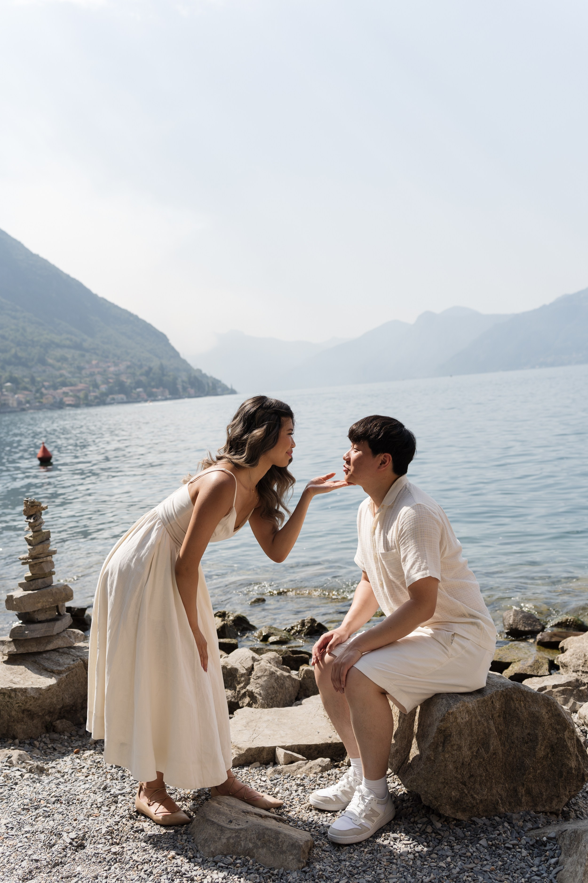 Varenna Lakeside Proposal. Lake Como Proposal Photographer | Surprise Proposals & Engagements