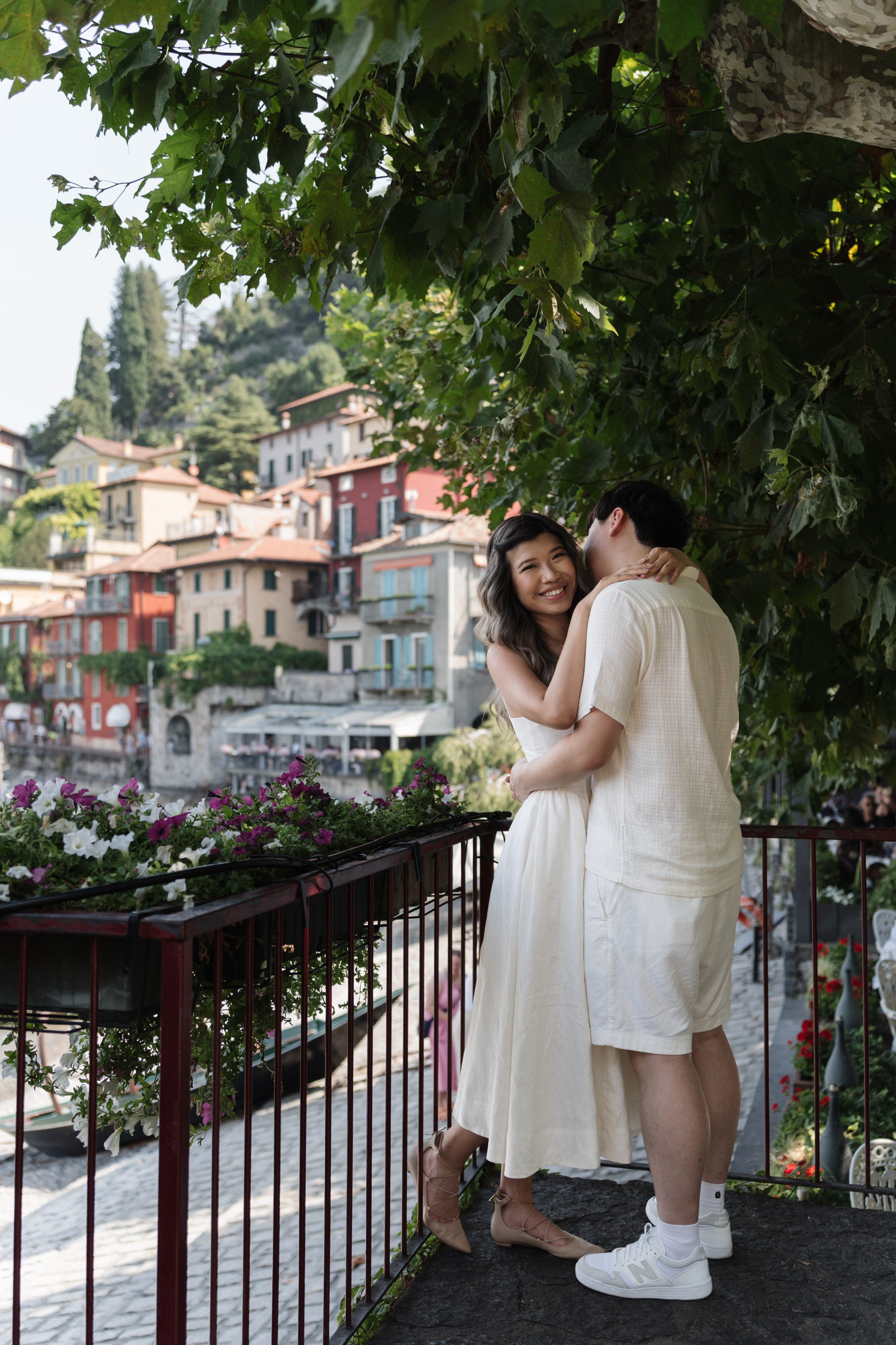Varenna Lakeside Proposal. Lake Como Proposal Photographer | Surprise Proposals & Engagements