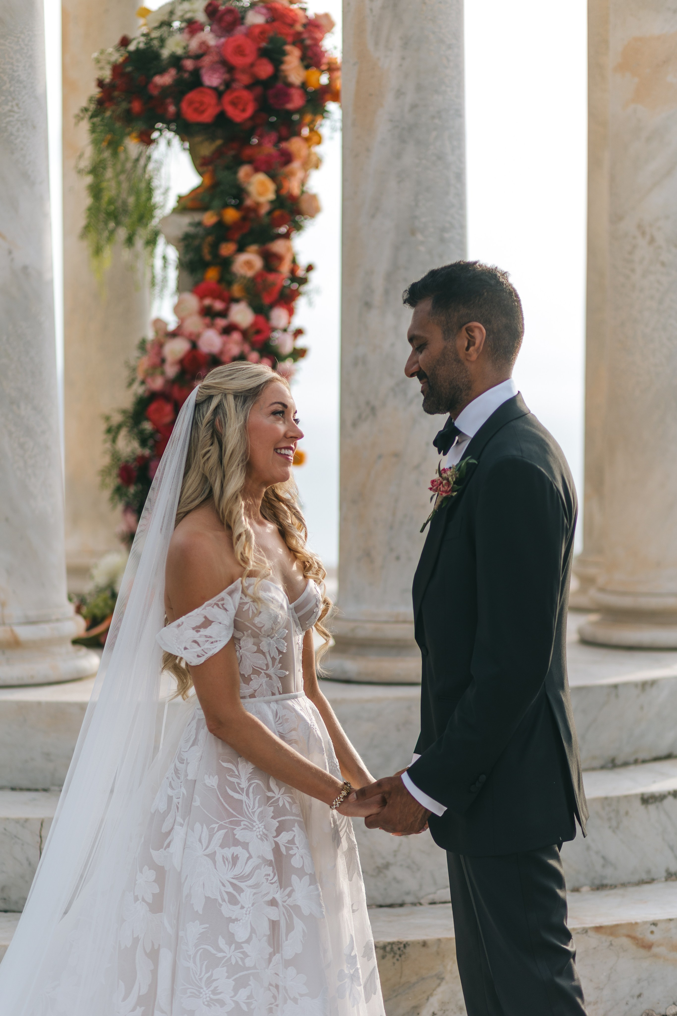 Mallorca venue Son Marroig for this LA Wedding Ceremony. Wedding Celebrant in Mallorca Iban Collin