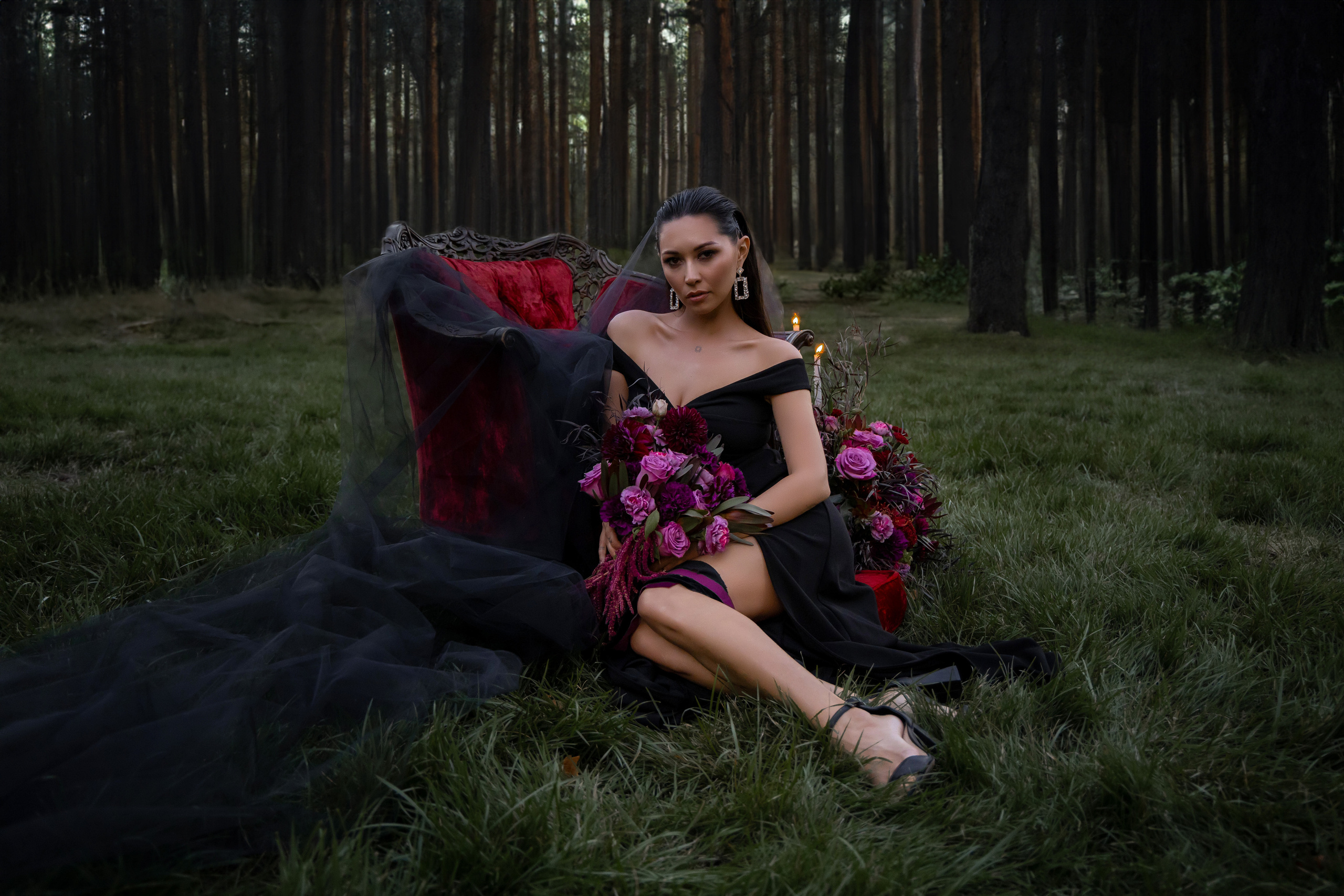The bride in black dress. Bay Area Photographer: family, maternity, love story, wedding
