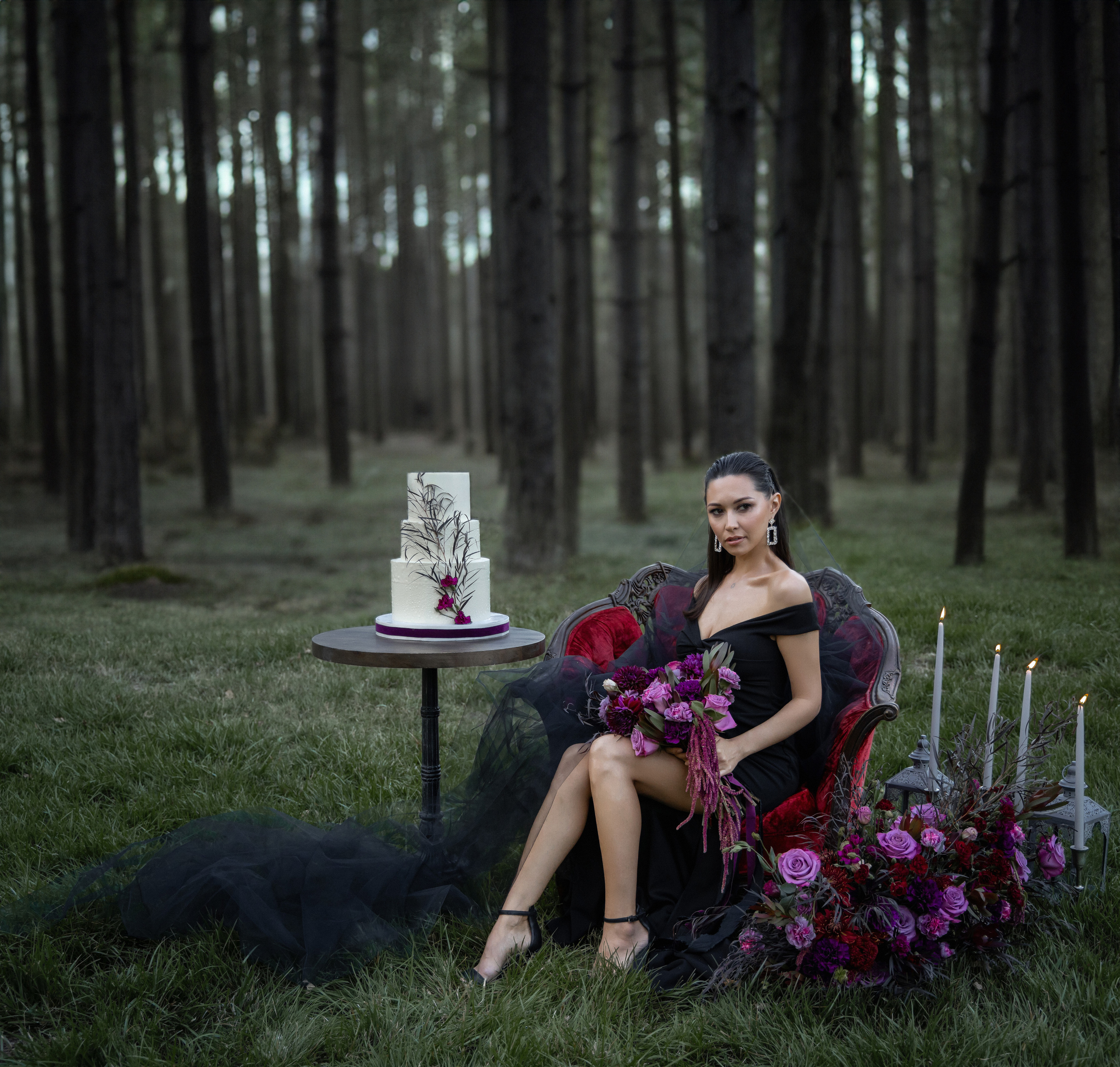 The bride in black dress. Bay Area Photographer: family, maternity, love story, wedding