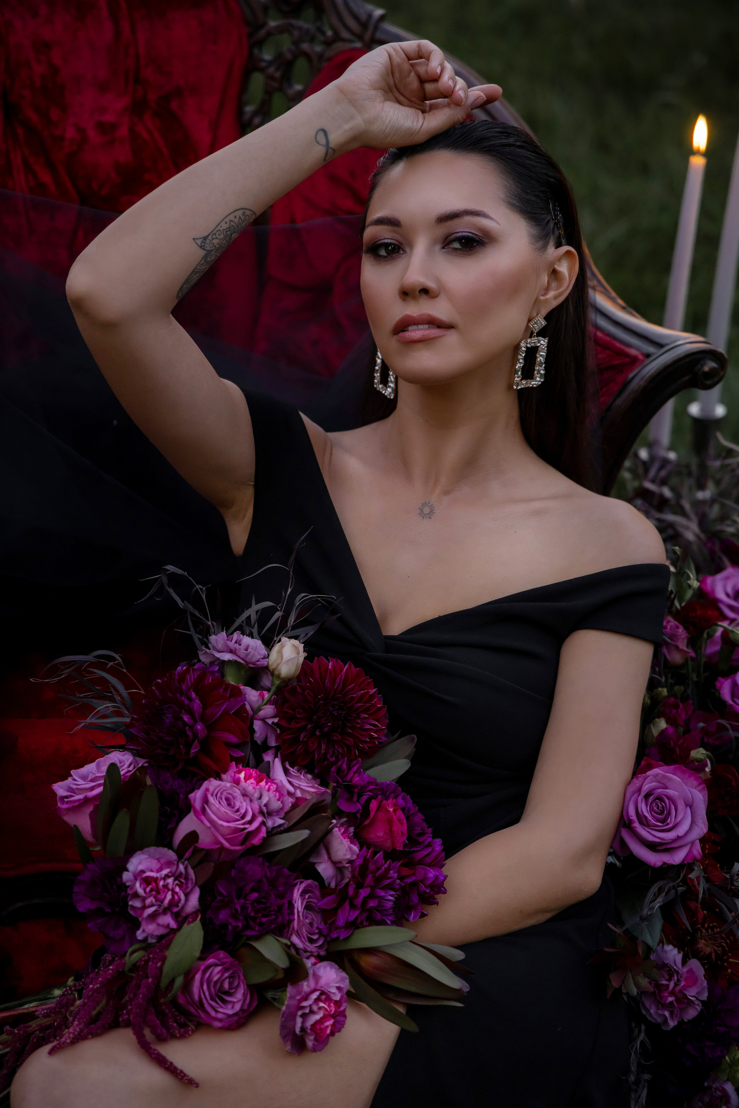 The bride in black dress. Bay Area Photographer: family, maternity, love story, wedding