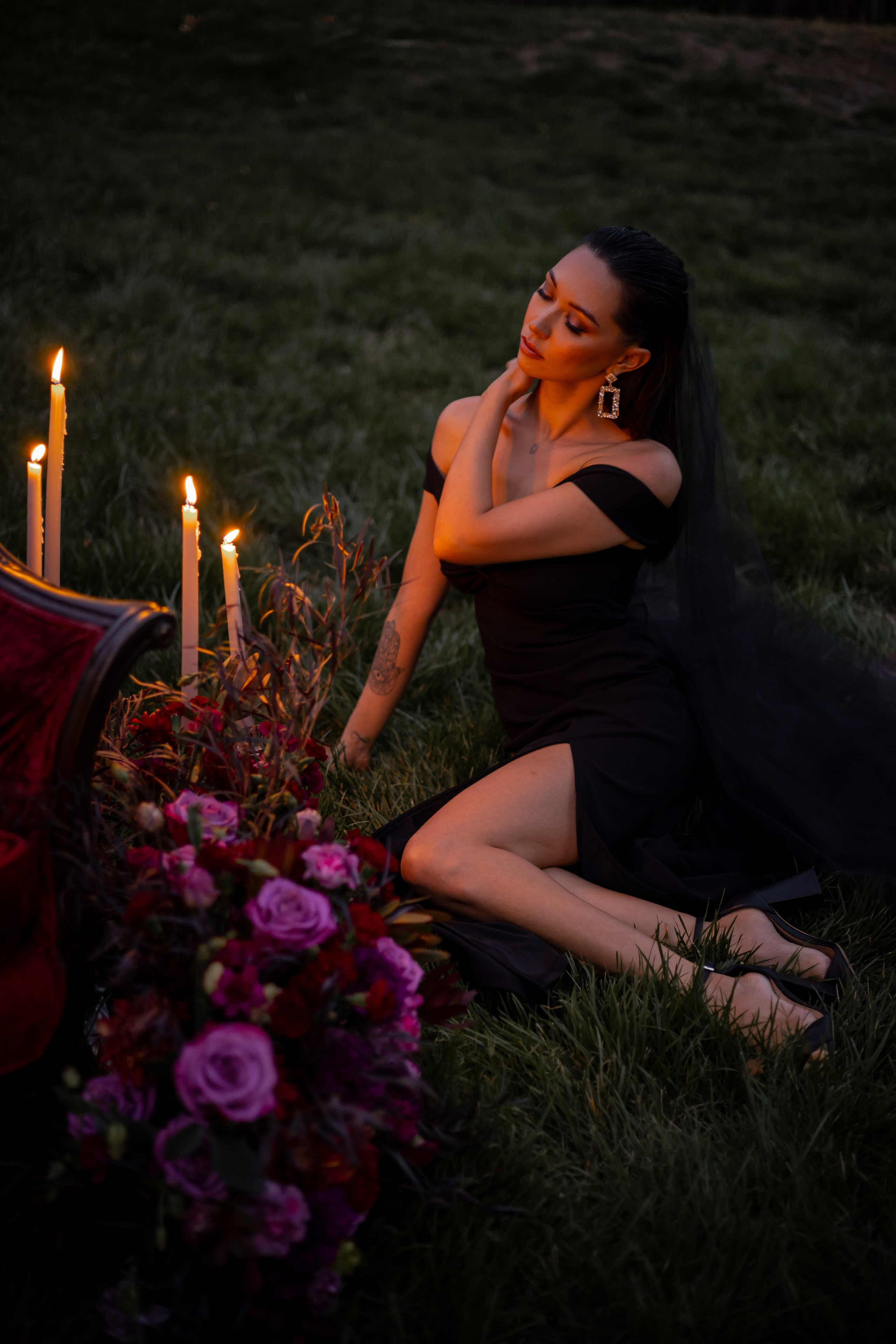 The bride in black dress. Bay Area Photographer: family, maternity, love story, wedding