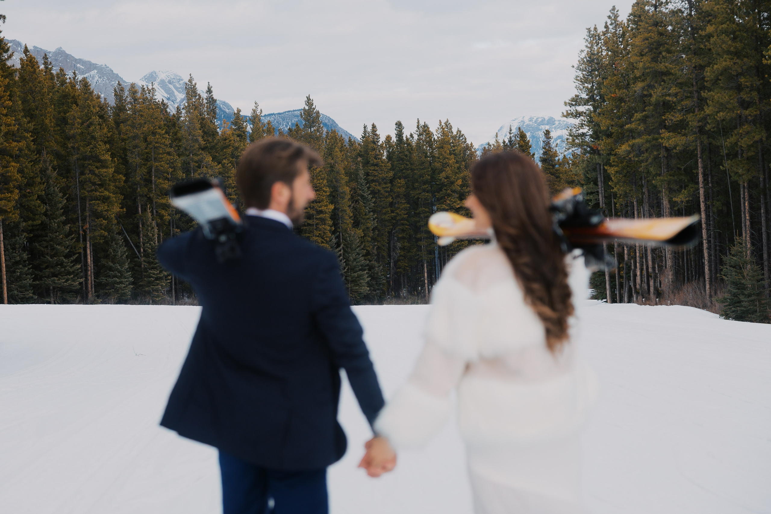 Ski engagement session. Home