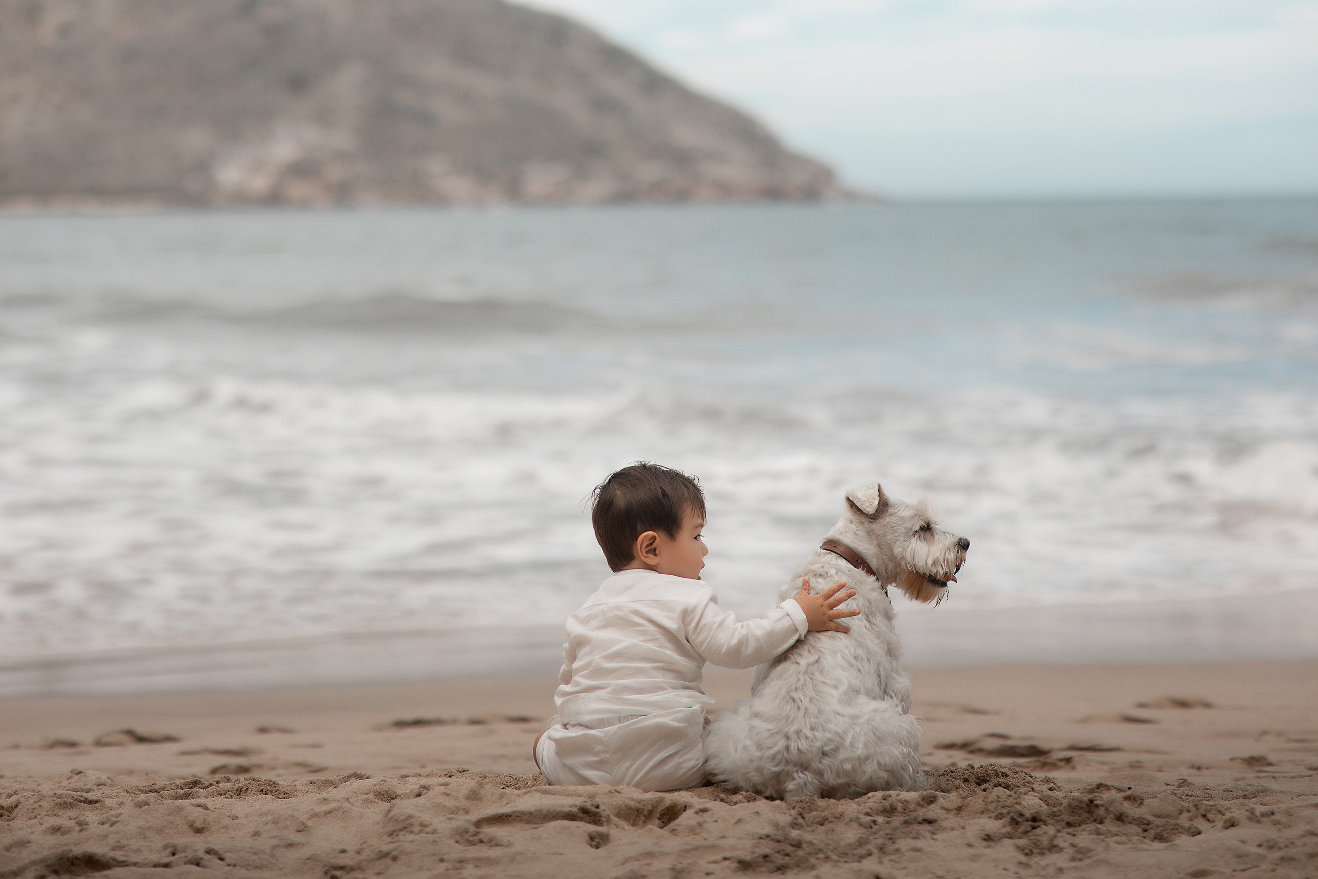 Fotografia familiar con mascota en la playa Mazatlan. Joss y Alan. Виктория Кастельянос. Русскоязычный фотограф в Мексике