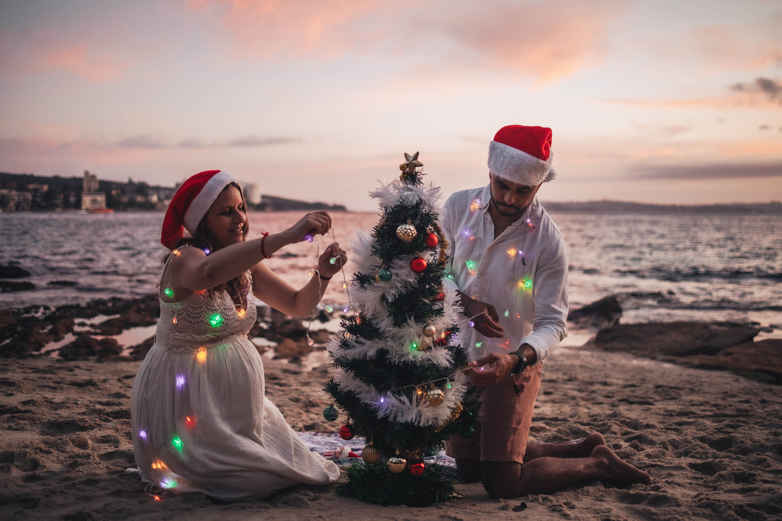 Heather + Tulio + Pregnant + Christmas. True Story Photography