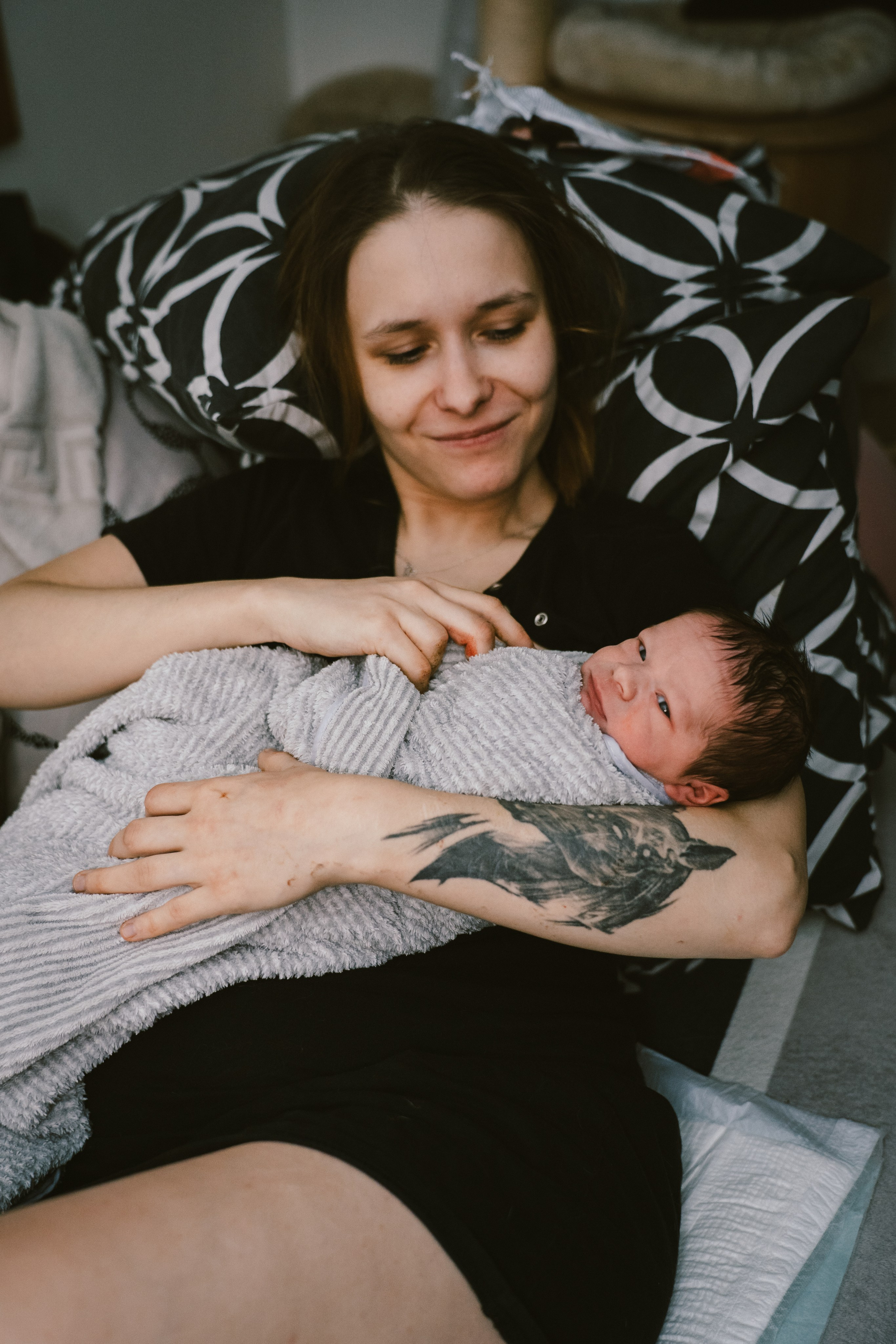 Poród domowy. Ania Smol Fotograf Olsztyn