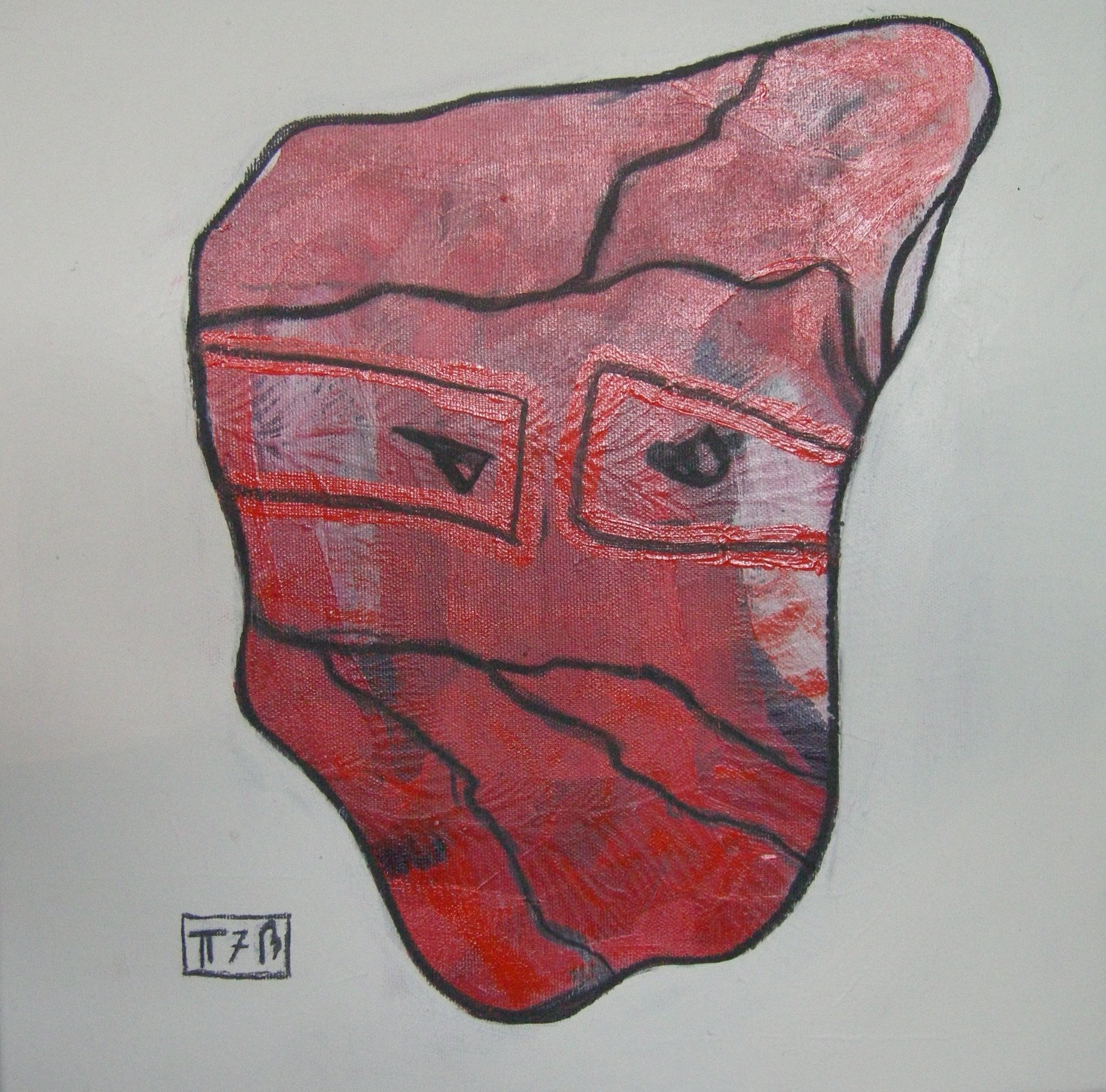 Stein-Gesicht - 40x40