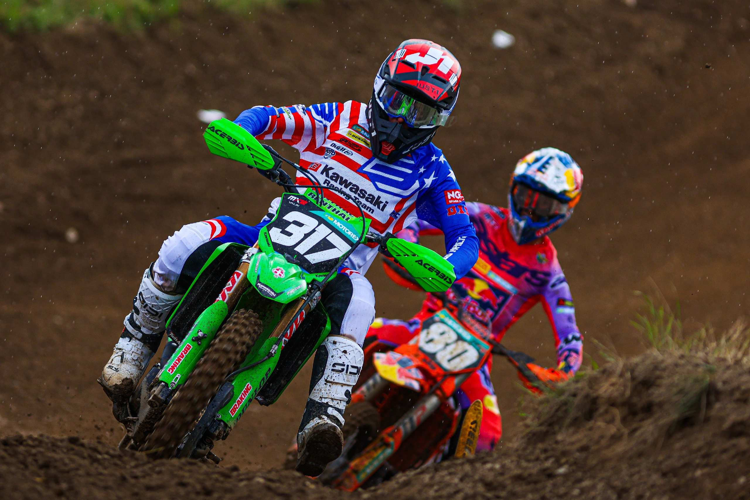 Mathis Valin Kawasaki rider and Andrea Adamo KTM rider